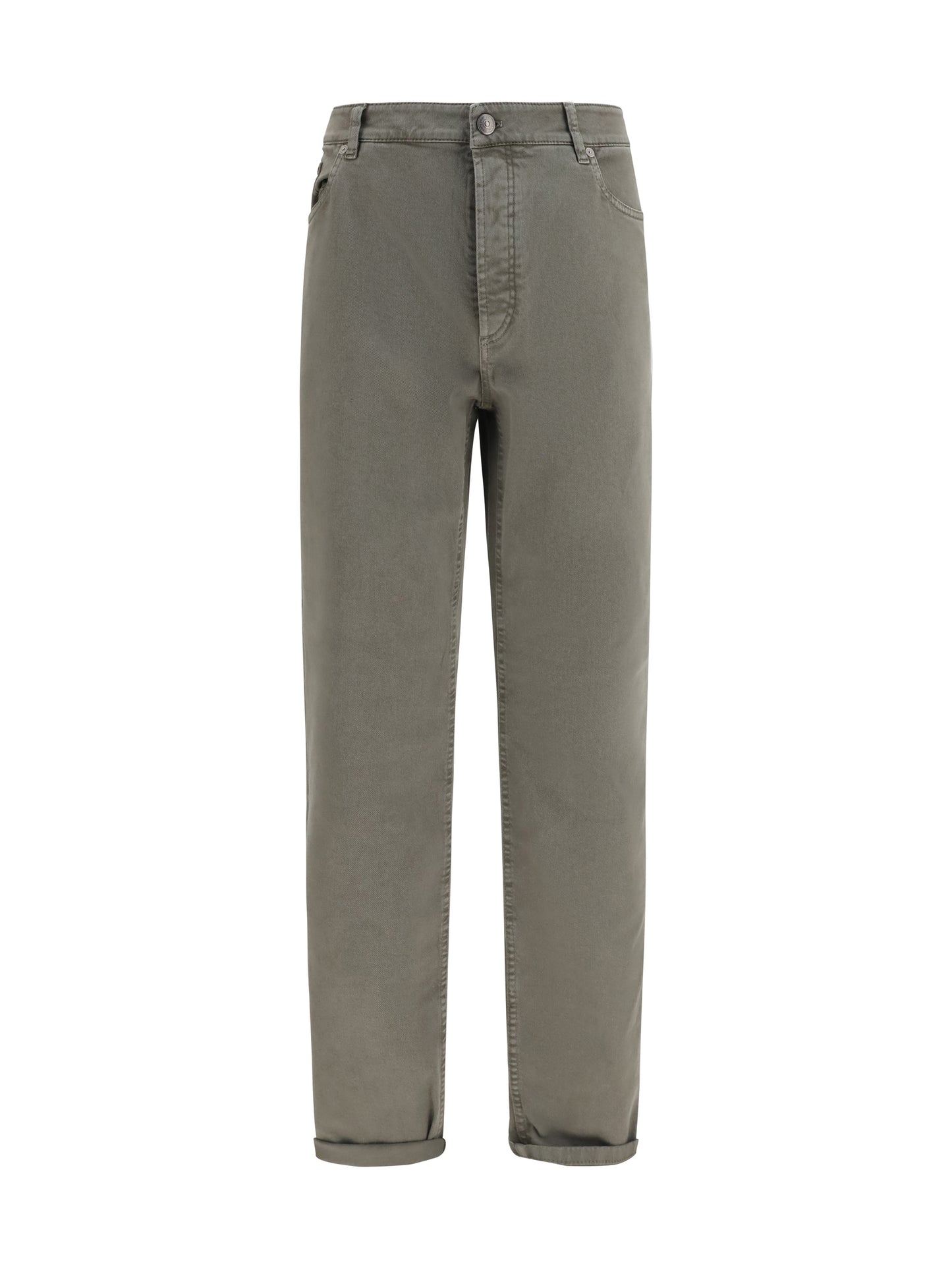 Brunello Cucinelli Men Jeans With Turn-Up Hem BRUNELLO CUCINELLI