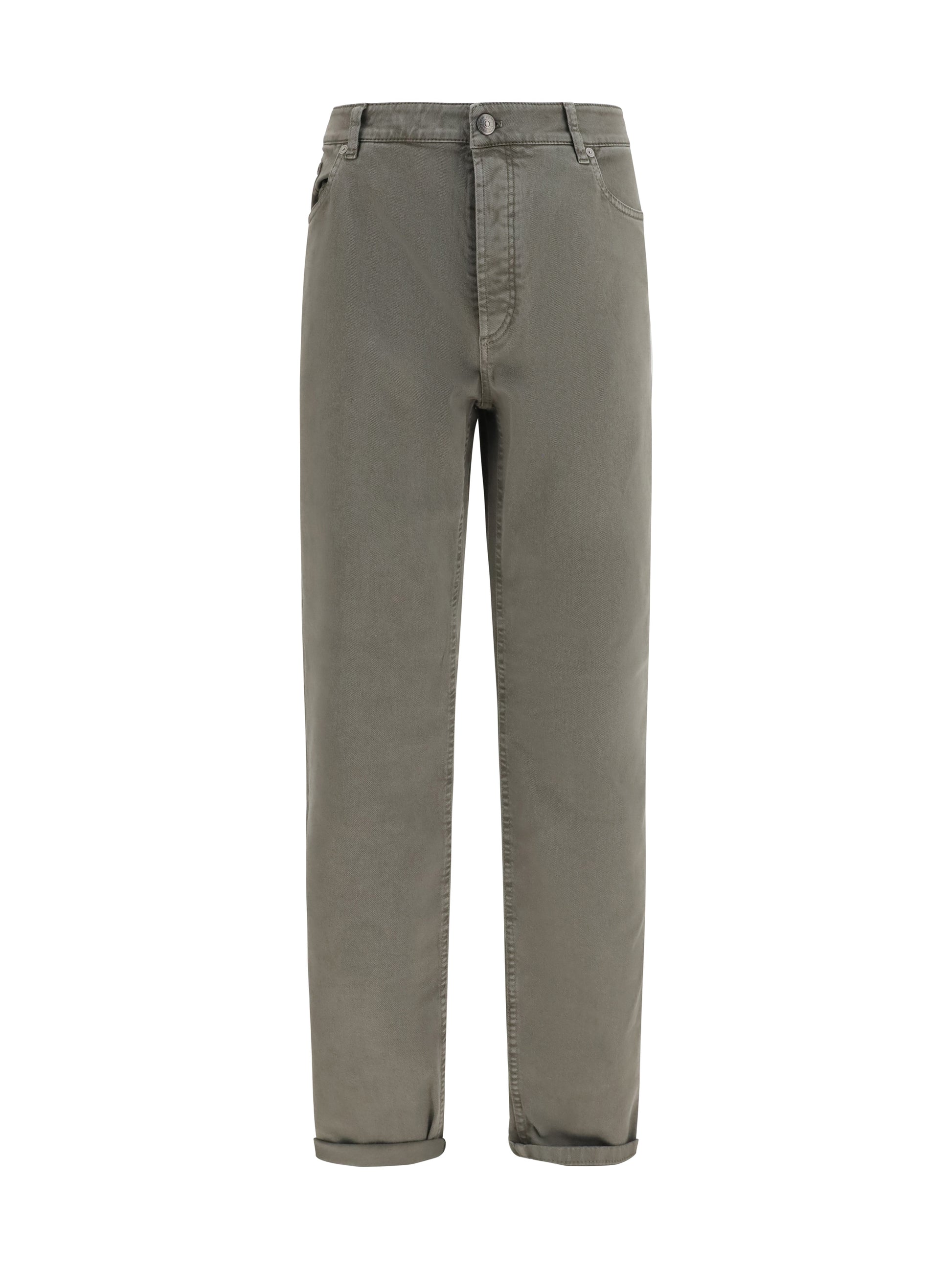 Brunello Cucinelli Men Jeans With Turn-Up Hem BRUNELLO CUCINELLI