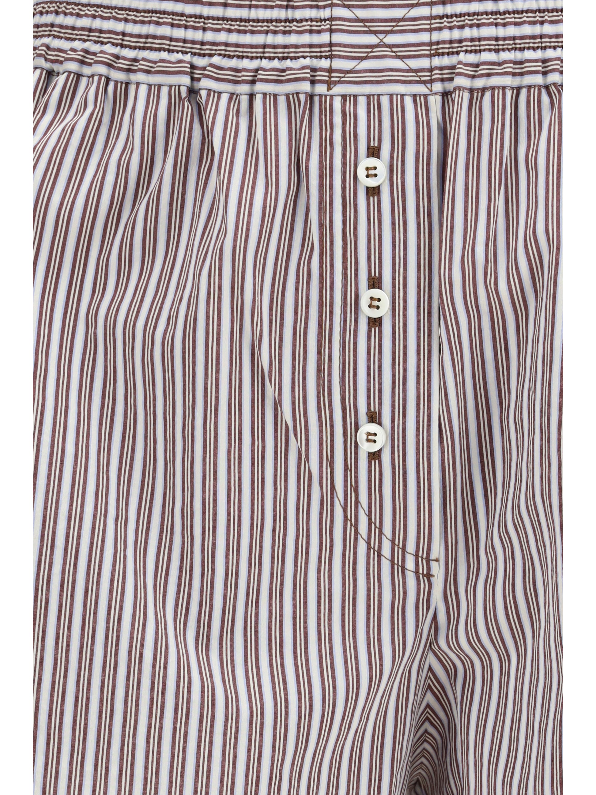 Brunello Cucinelli Women Striped Silk Shorts BRUNELLO CUCINELLI
