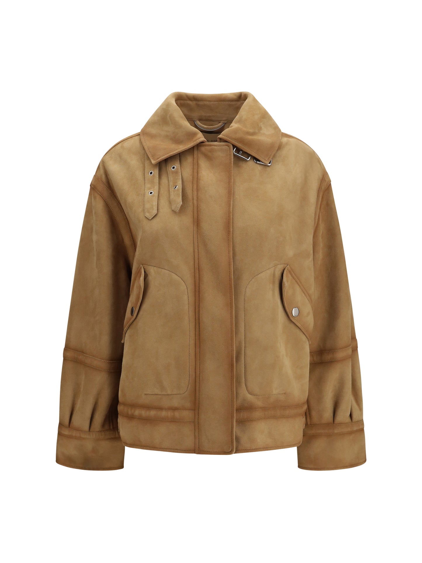 Ermanno Scervino Women Heritage Detail Suede Aviator Bomber Jacket ERMANO SCERVINO