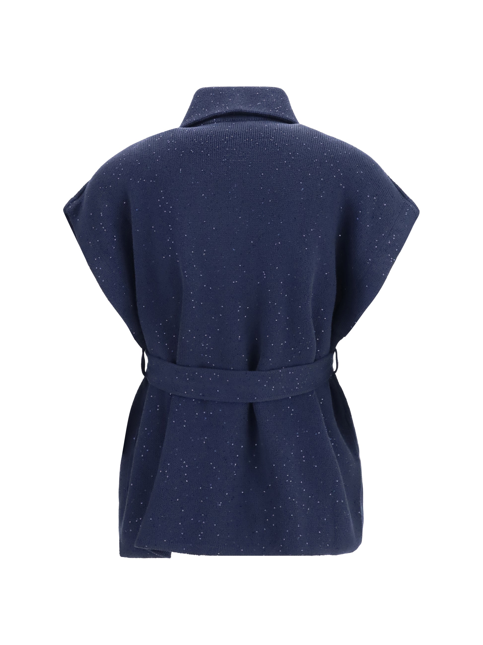 Brunello Cucinelli Women Double-Breasted Sequin Vest BRUNELLO CUCINELLI
