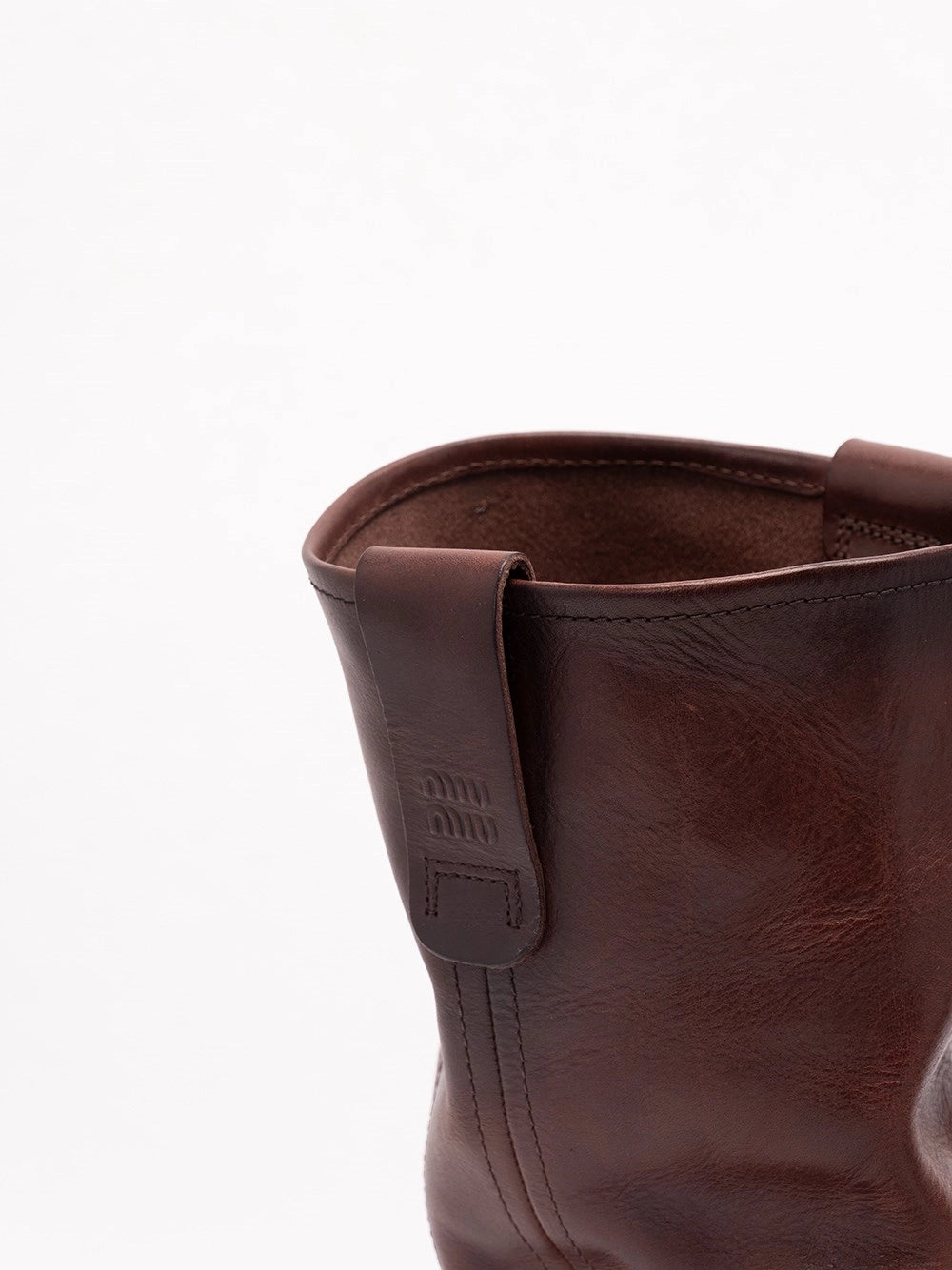 Miu Miu Women Foule Leather Booties MIU MIU