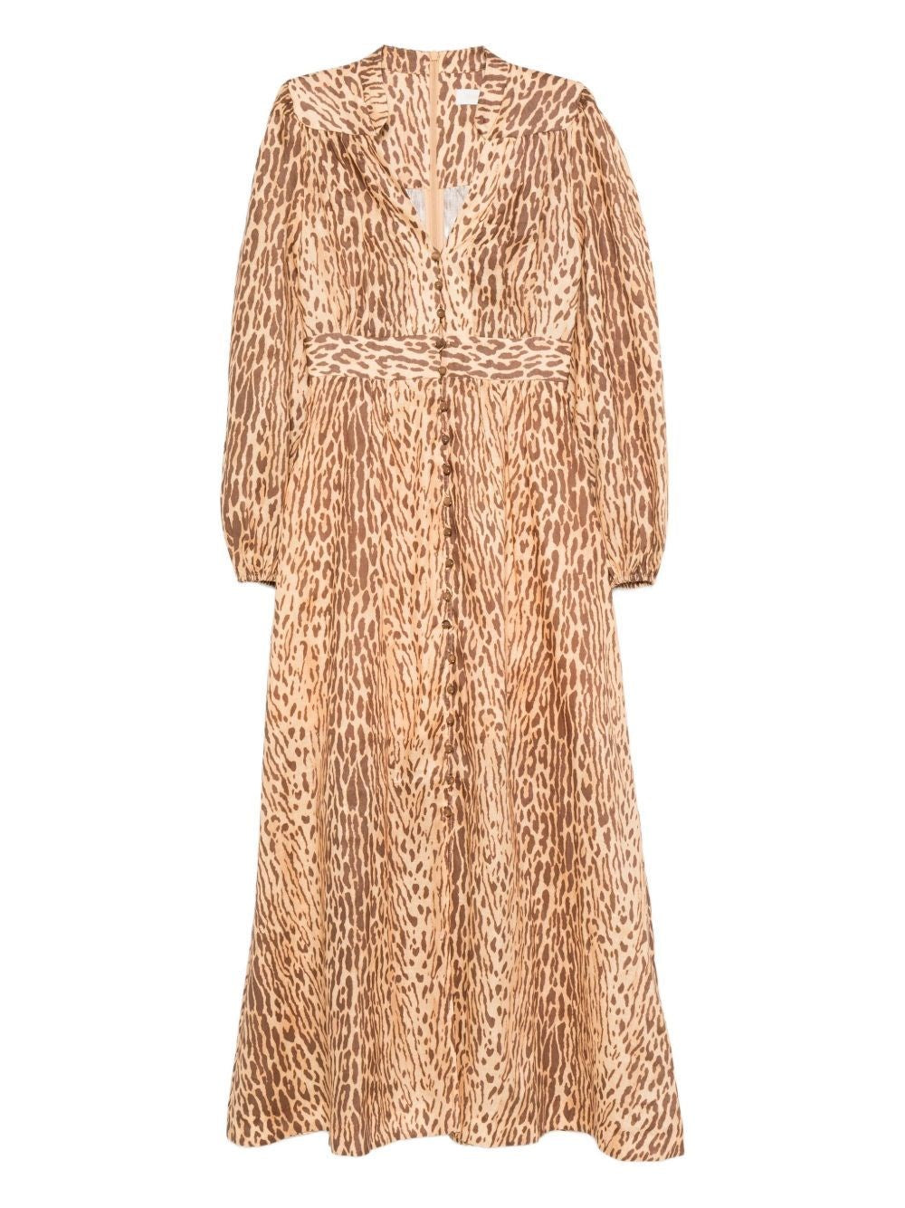 Zimmermann Women Leopard Print Midi Dress ZIMMERMANN