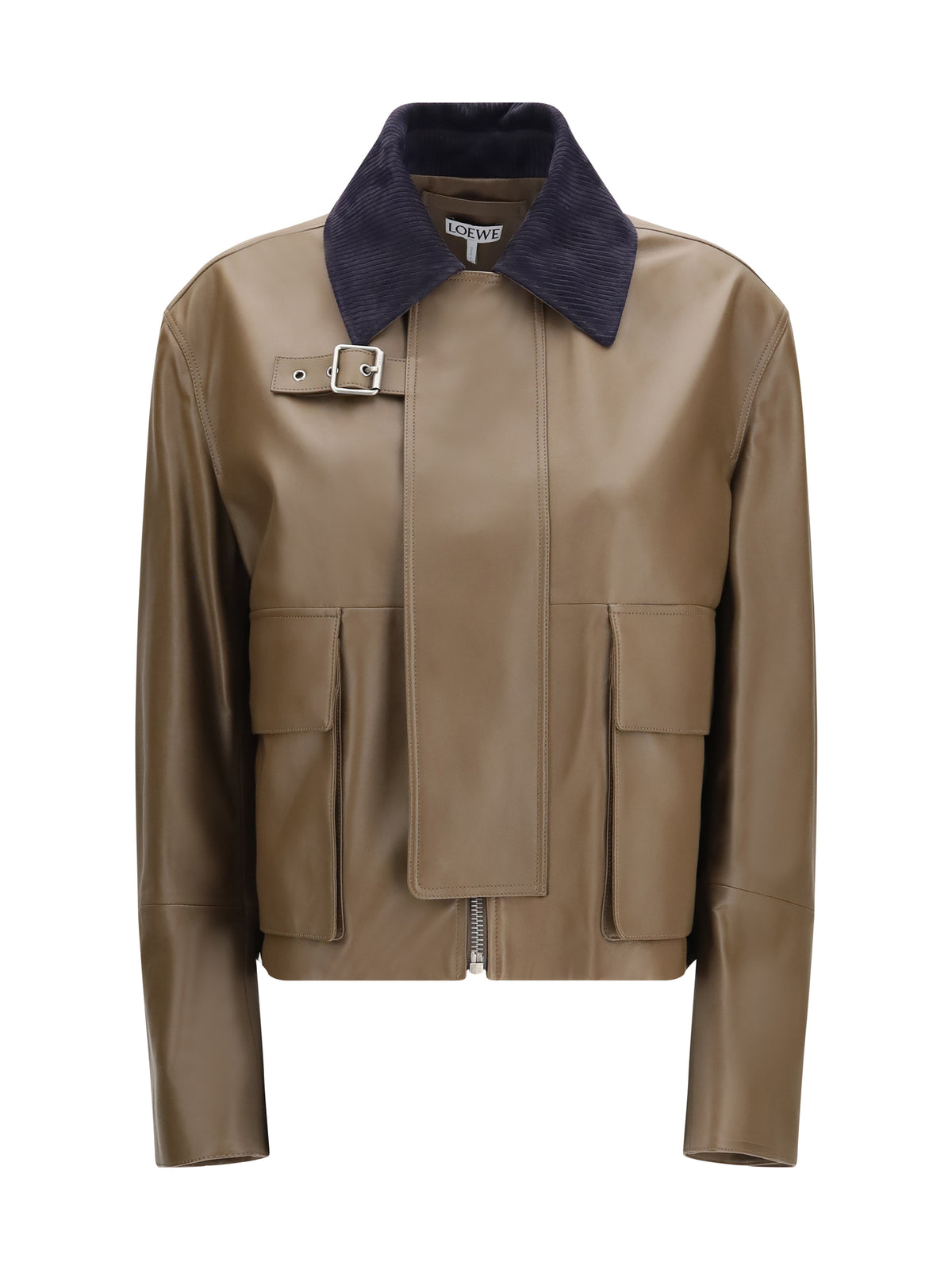 Loewe Women Cropped Nappa Leather Jacket LOEWE