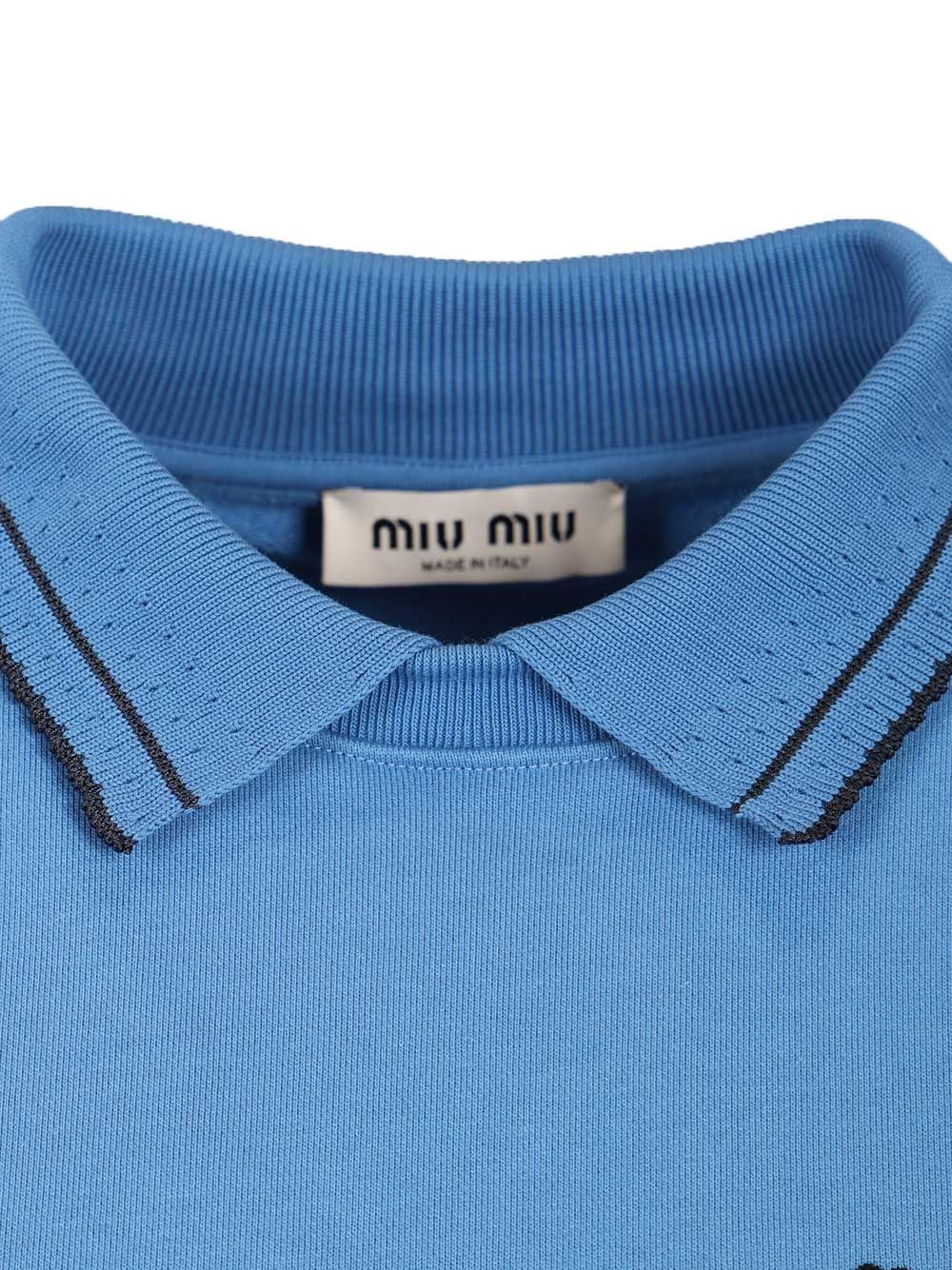Miu Miu Women Sweatshirt With Embroidered Logo MIU MIU