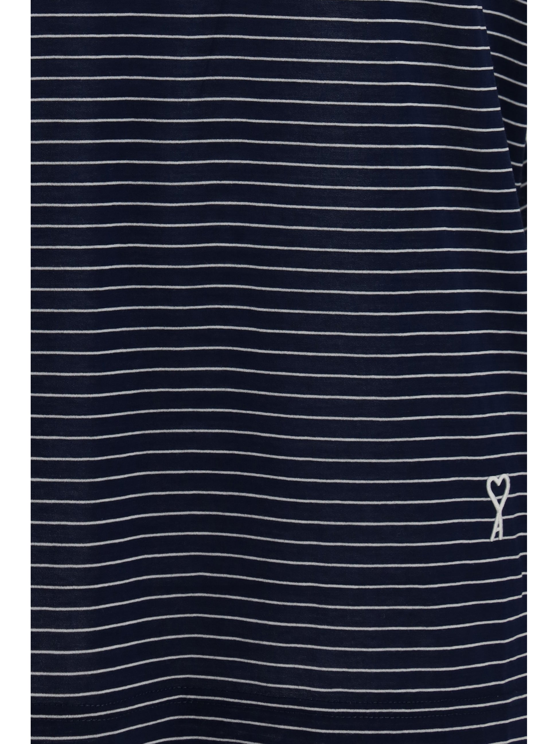 Ami Paris Men Striped Cotton T-Shirt AMI PARIS