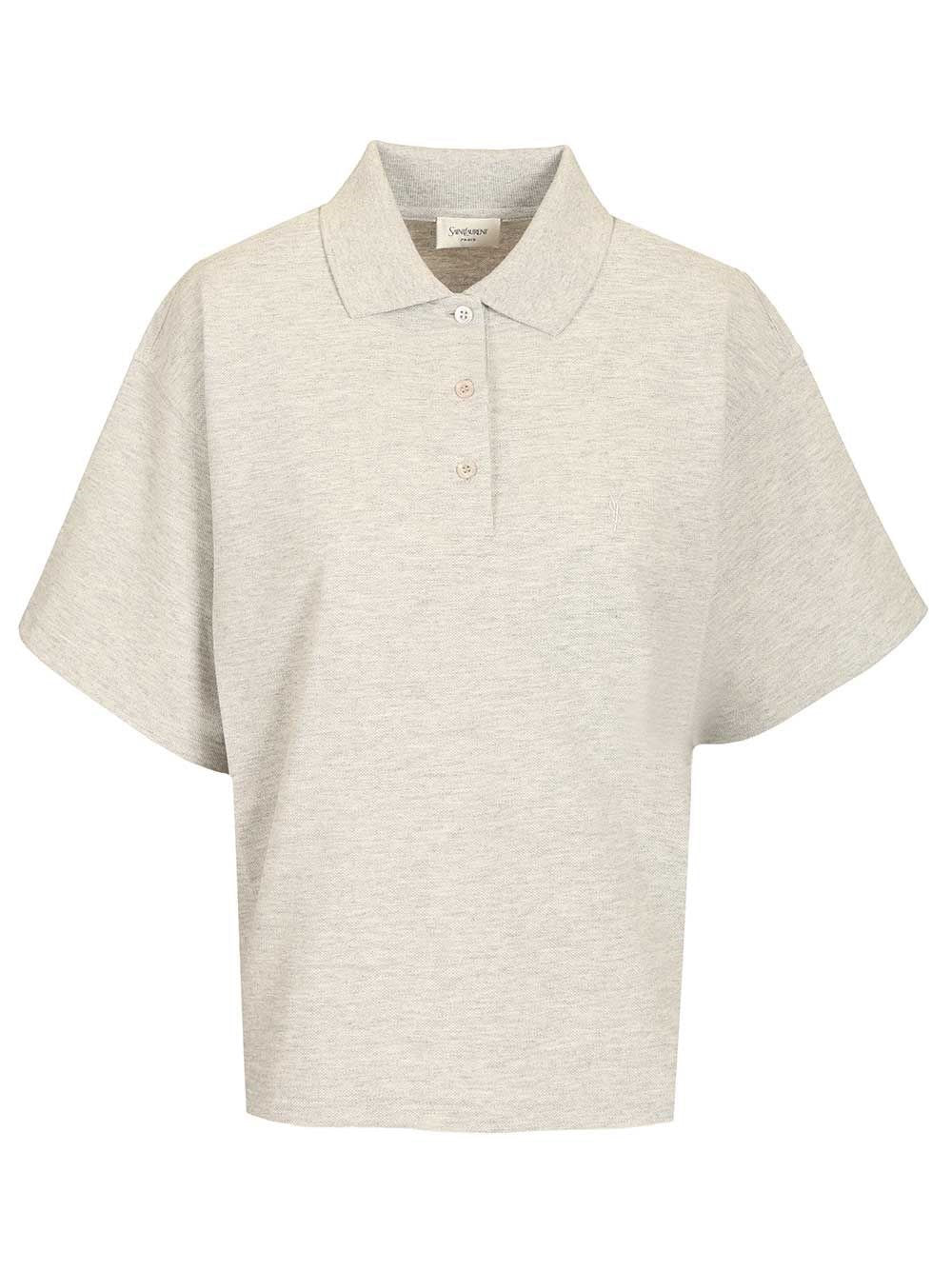 Saint Laurent Women Oversized Polo Shirt SAINT LAURENT