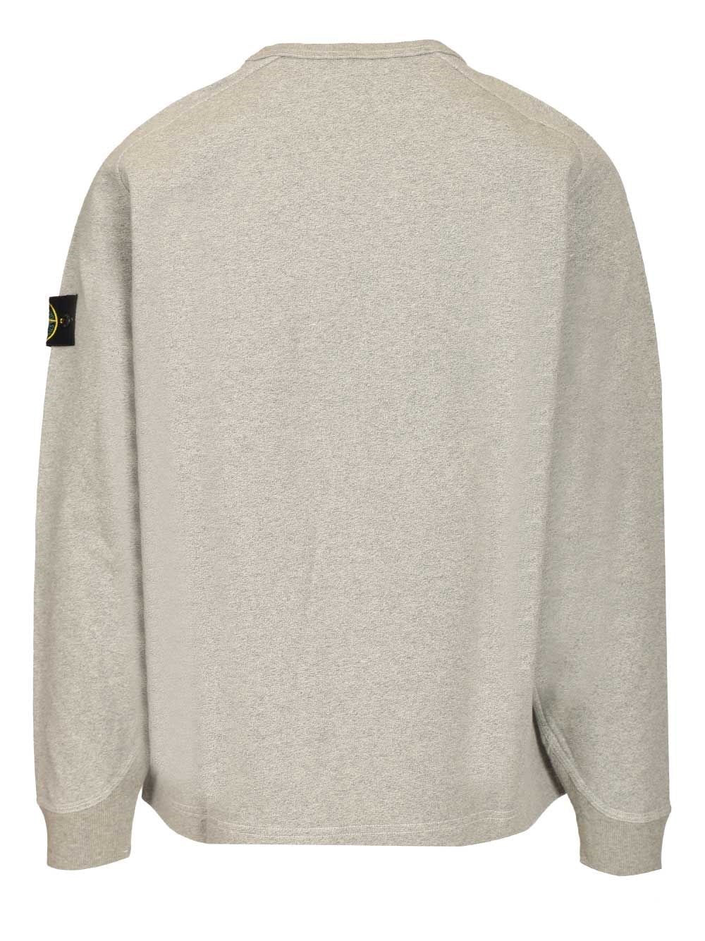 Stone Island Men Grey Melange Sweatshirt STONE ISLAND