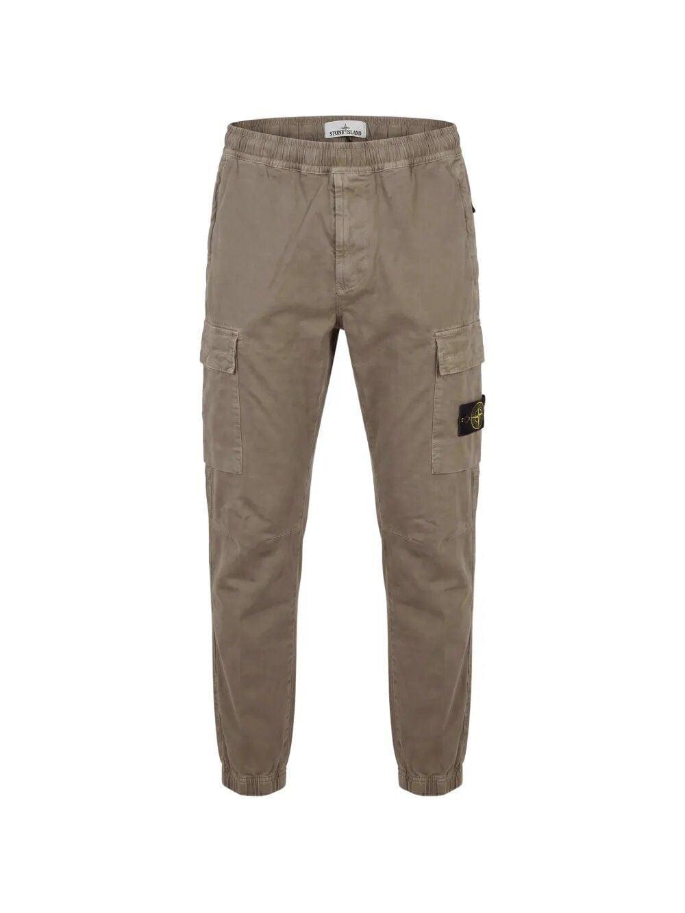 Stone Island Men Vintage-Effect Stretch Trousers STONE ISLAND