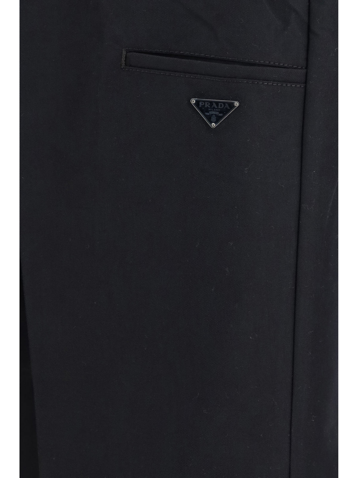 Prada Men Technical Wide-Leg Pants In Canvas PRADA