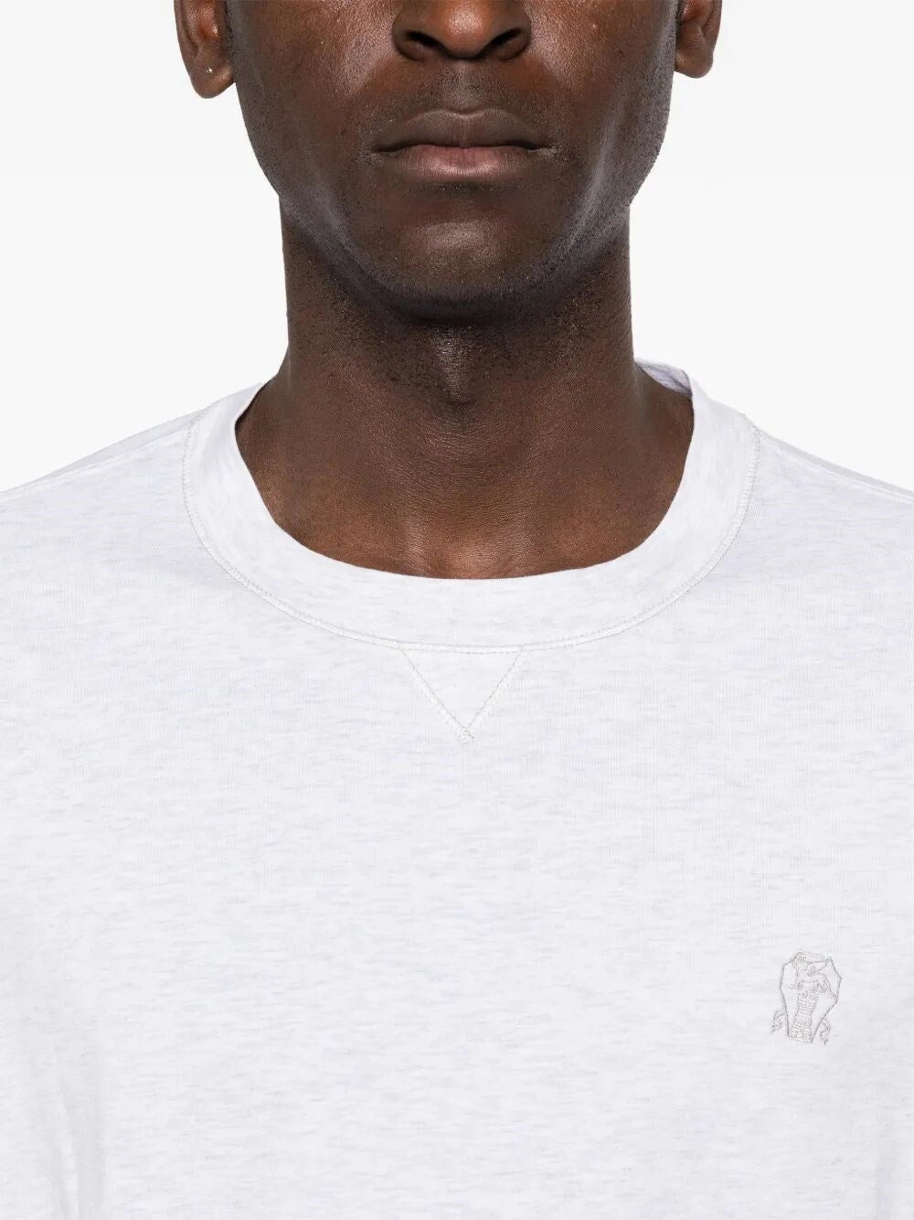 Brunello Cucinelli Men Crew-Neck T-Shirt With Logo BRUNELLO CUCINELLI