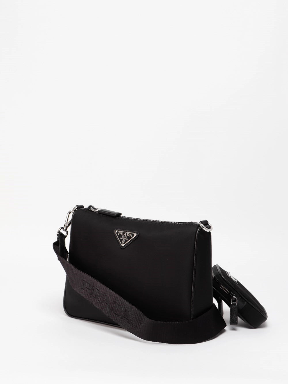 Prada Men Re-Nylon And Saffiano Leather Shoulder Bag PRADA