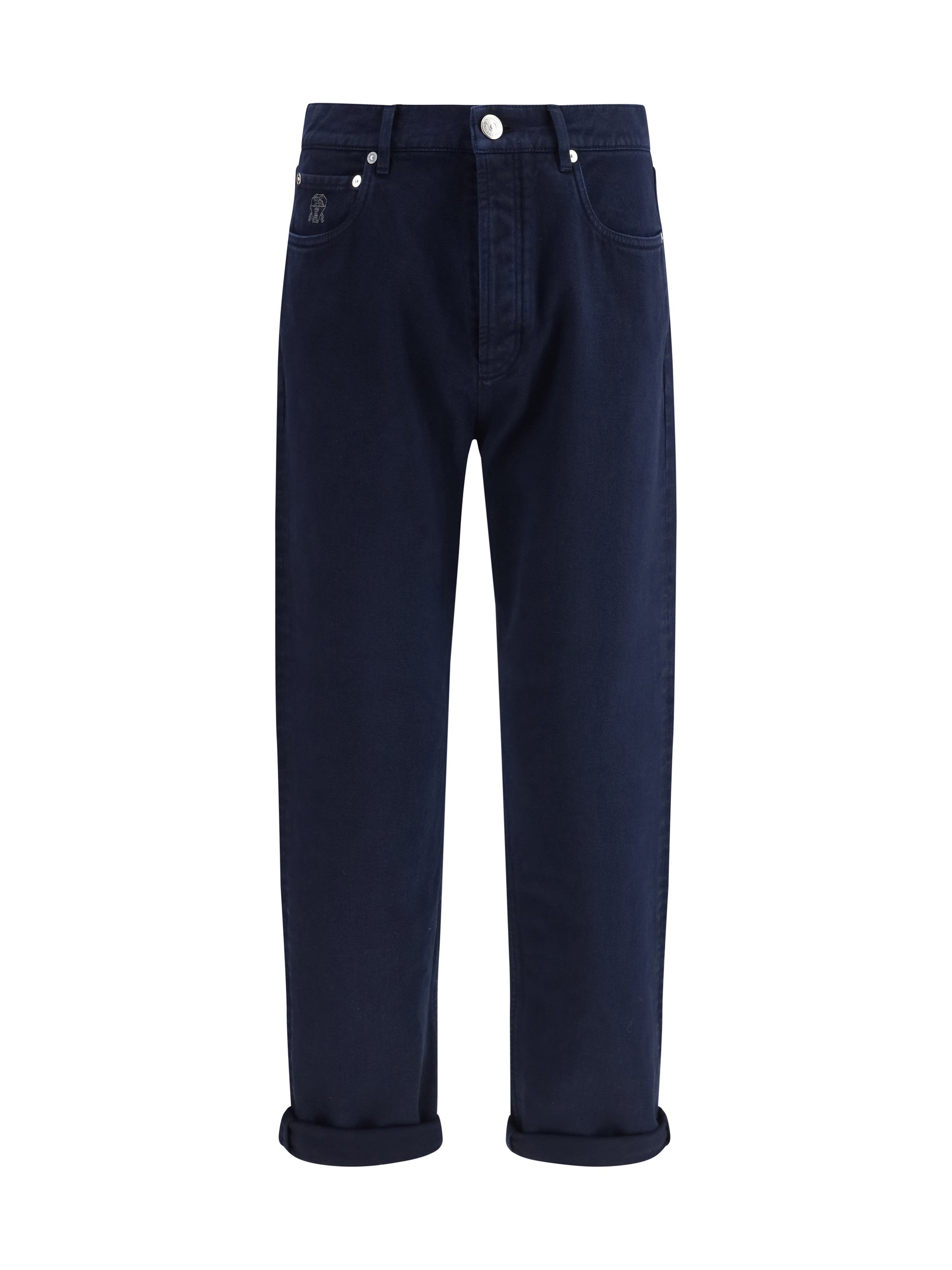 Brunello Cucinelli Men Garment-Dyed Denim Pants BRUNELLO CUCINELLI