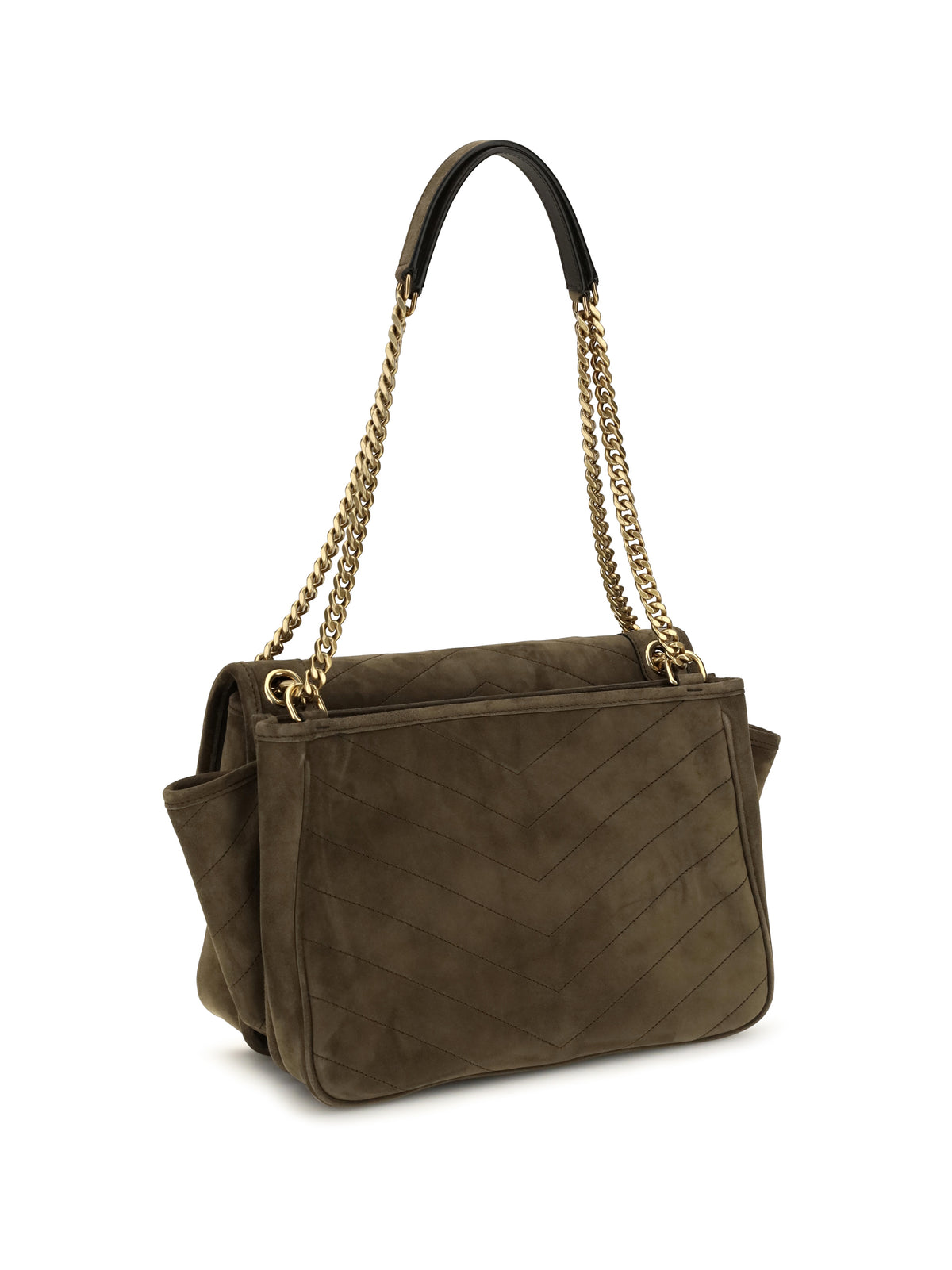 Saint Laurent Women Niki Tripouch Suede Shoulder Bag SAINT LAURENT