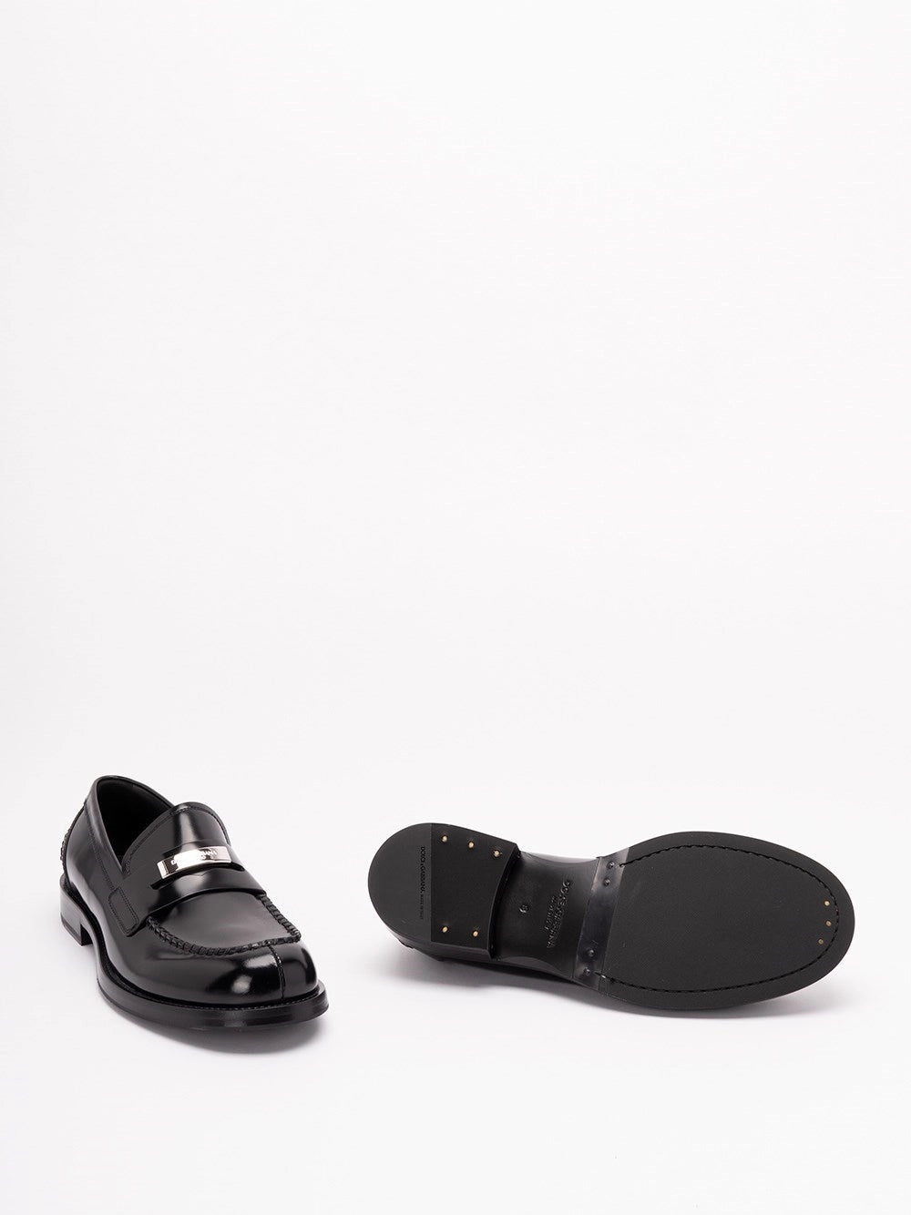 Dolce & Gabbana Men Brushed Leather Loafers DOLCE & GABBANA