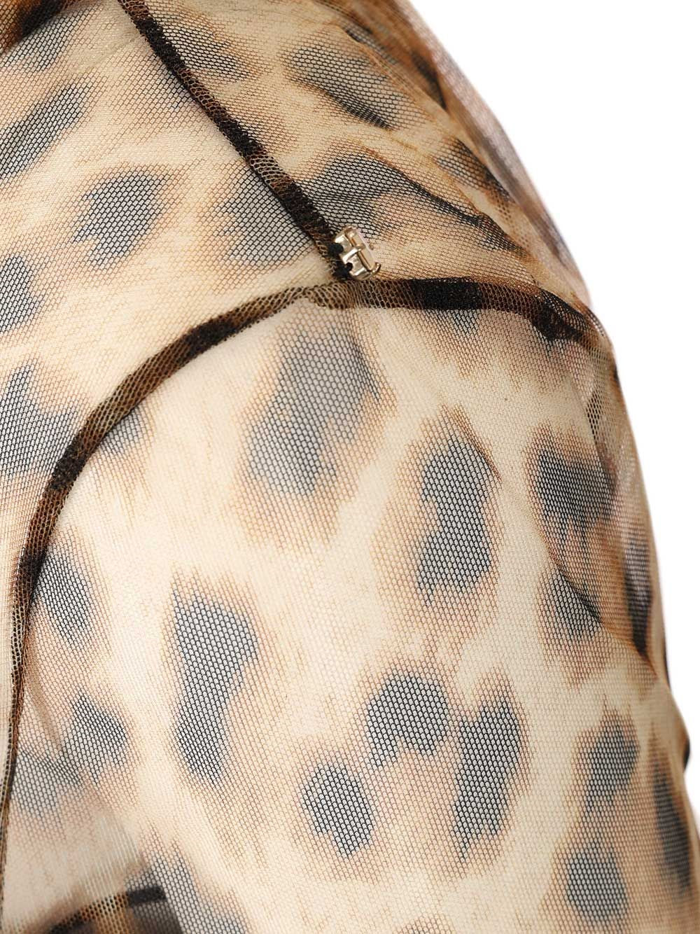 Sportmax Women Bi-Material Animalier Top SPORTMAX