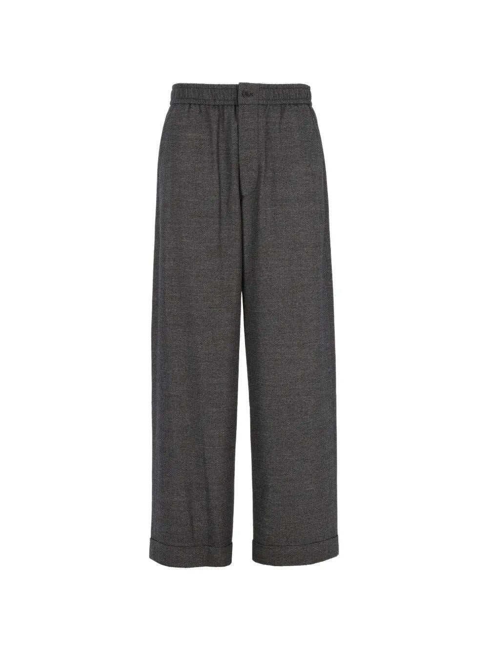 Giorgio Armani Men Oversized Denim-Effect Virgin Wool And Cashmere Trousers GIORGIO ARMANI