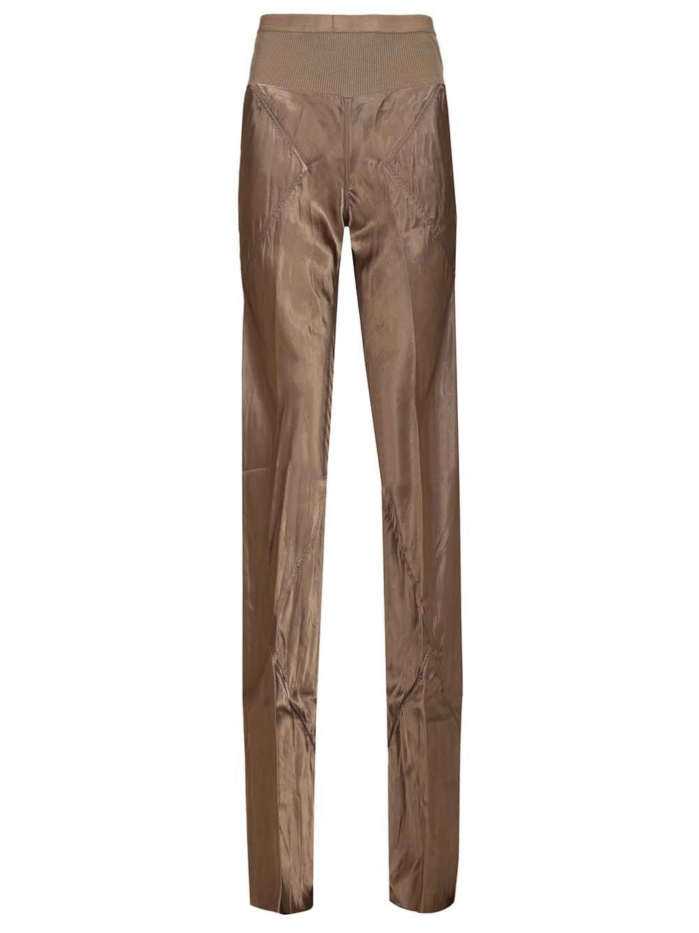 Rick Owens Women Bias Satin Flared Trousers RICK OWENS