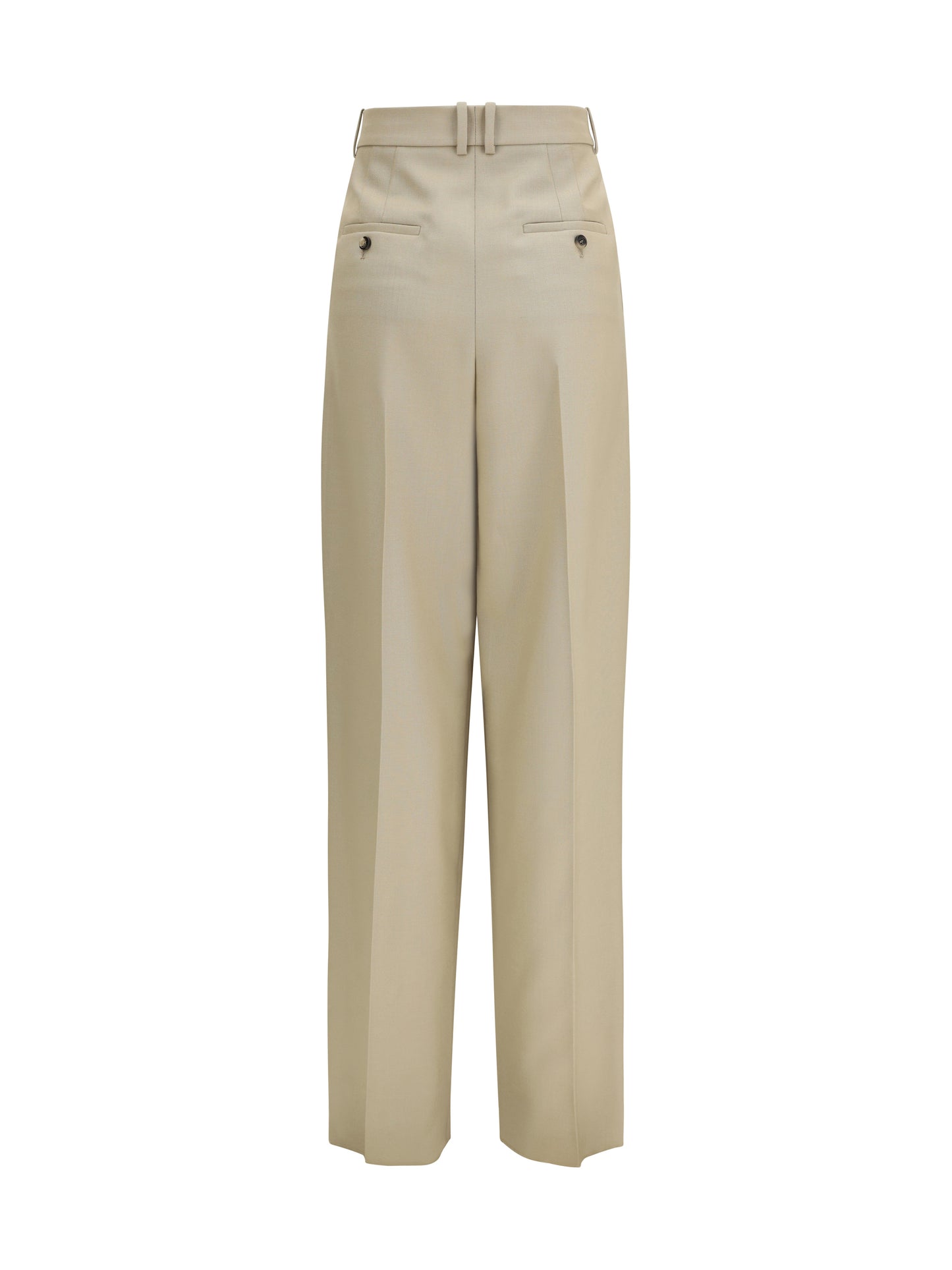 Saint Laurent Women Tailored Wool And Silk Canvas Pants SAINT LAURENT