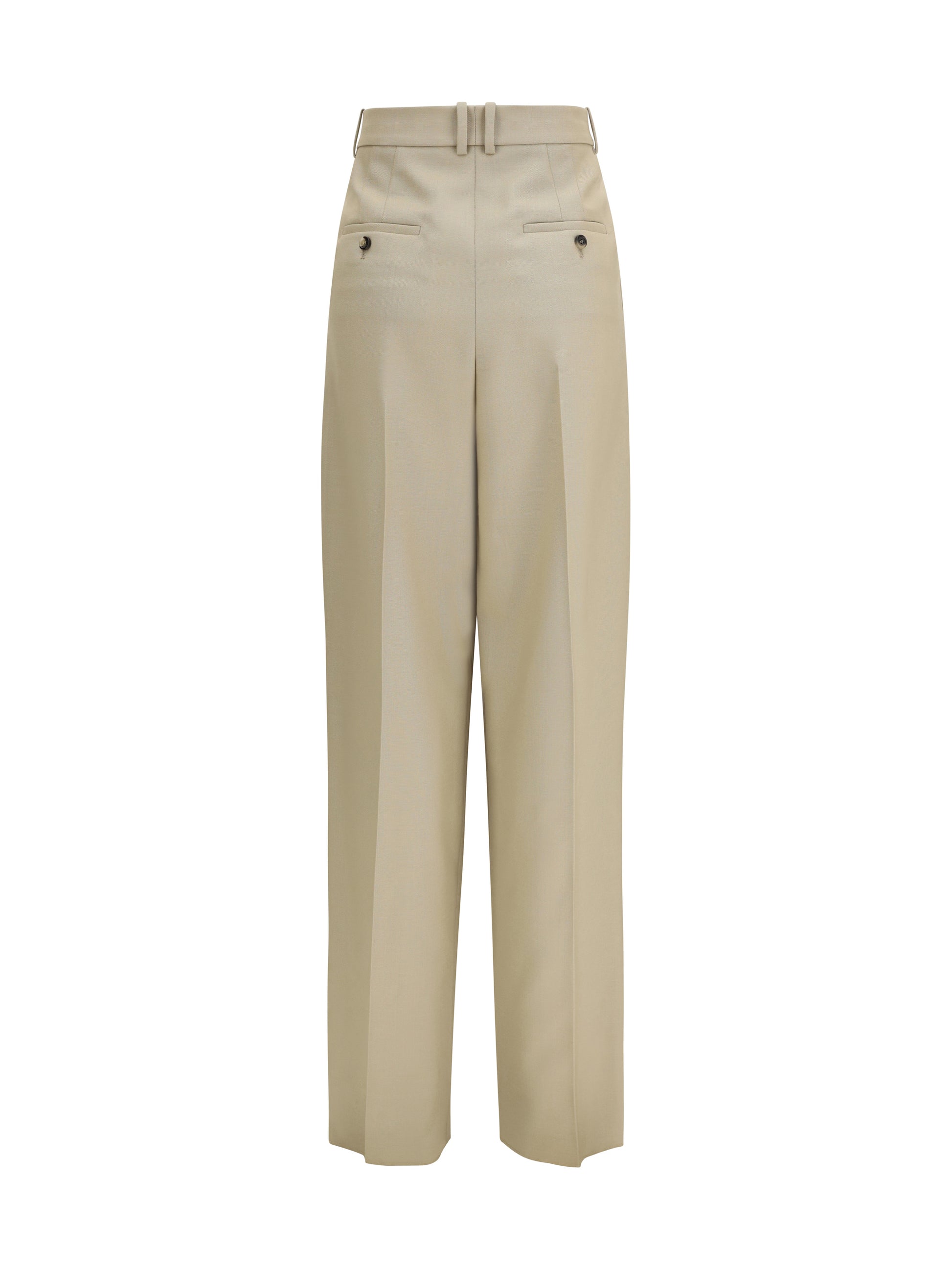 Saint Laurent Women Tailored Wool And Silk Canvas Pants SAINT LAURENT