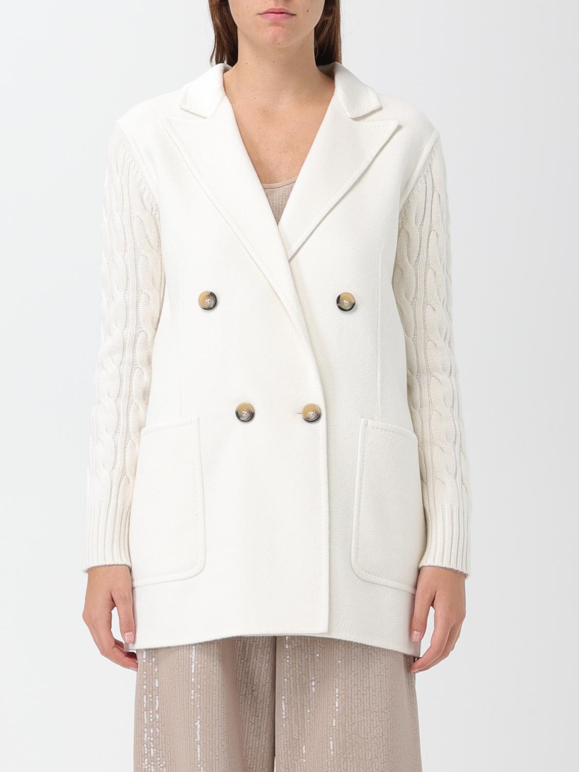 Max Mara Coat Woman Yellow Cream MAX MARA