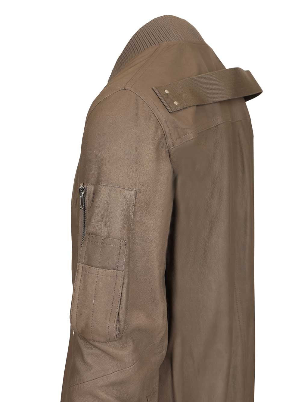 Rick Owens Men Aviator Leather Jacket RICK OWENS
