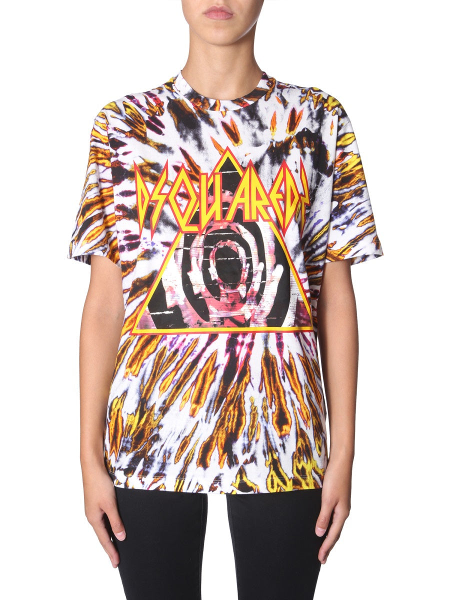 Dsquared Women Tie And Dye Print T-Shirt DSQUARED2