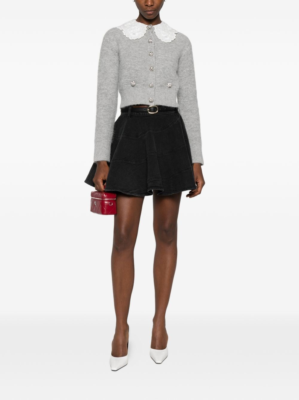 Self-Portrait Women Flared Miniskirt SELF-PORTRAIT