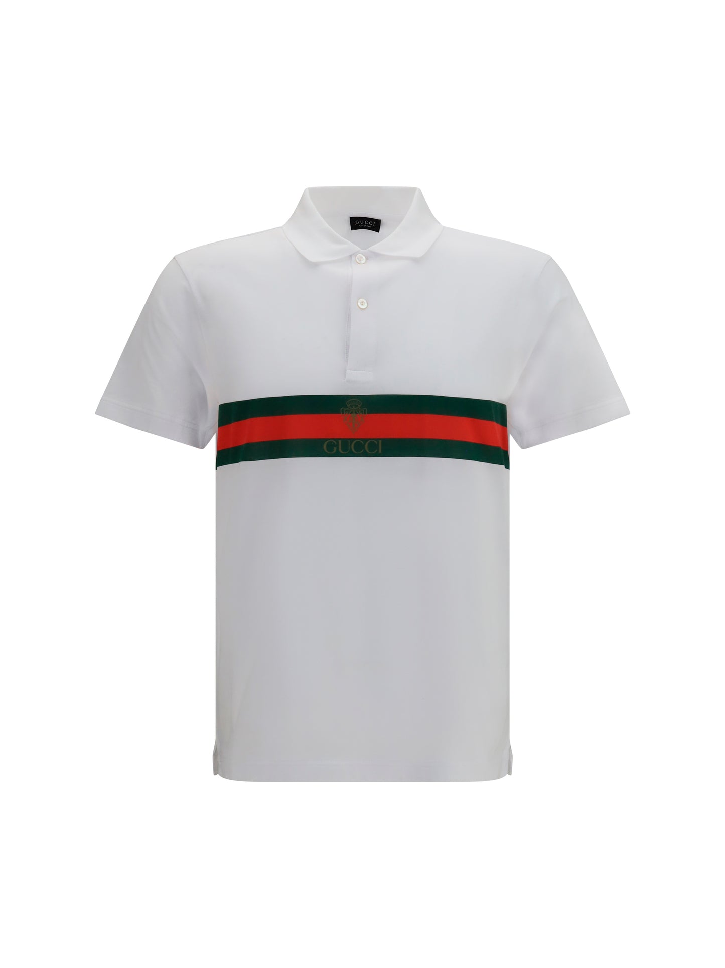 Gucci Men Cotton Jersey Polo Shirt With Web GUCCI