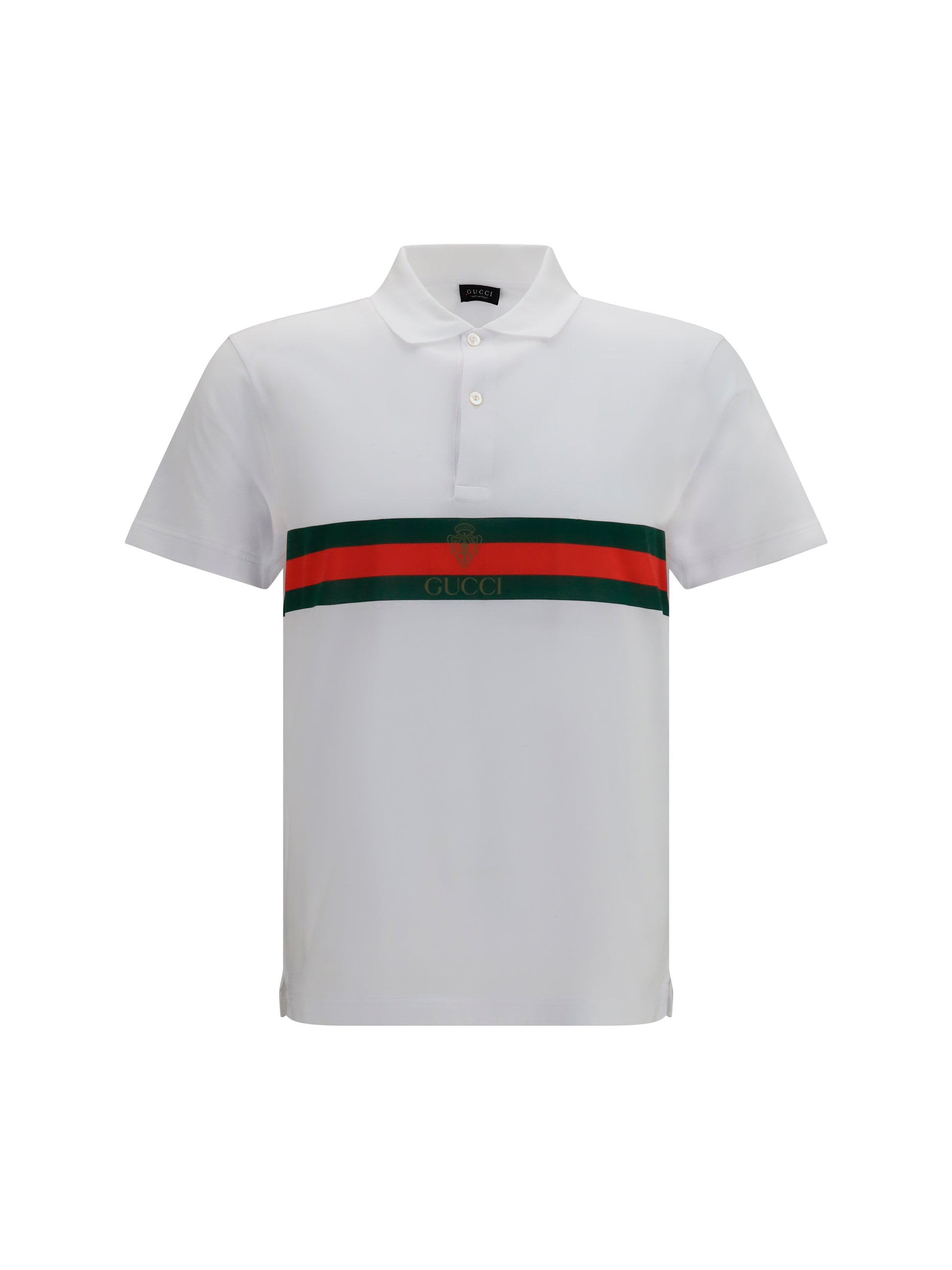 Gucci Men Cotton Jersey Polo Shirt With Web GUCCI