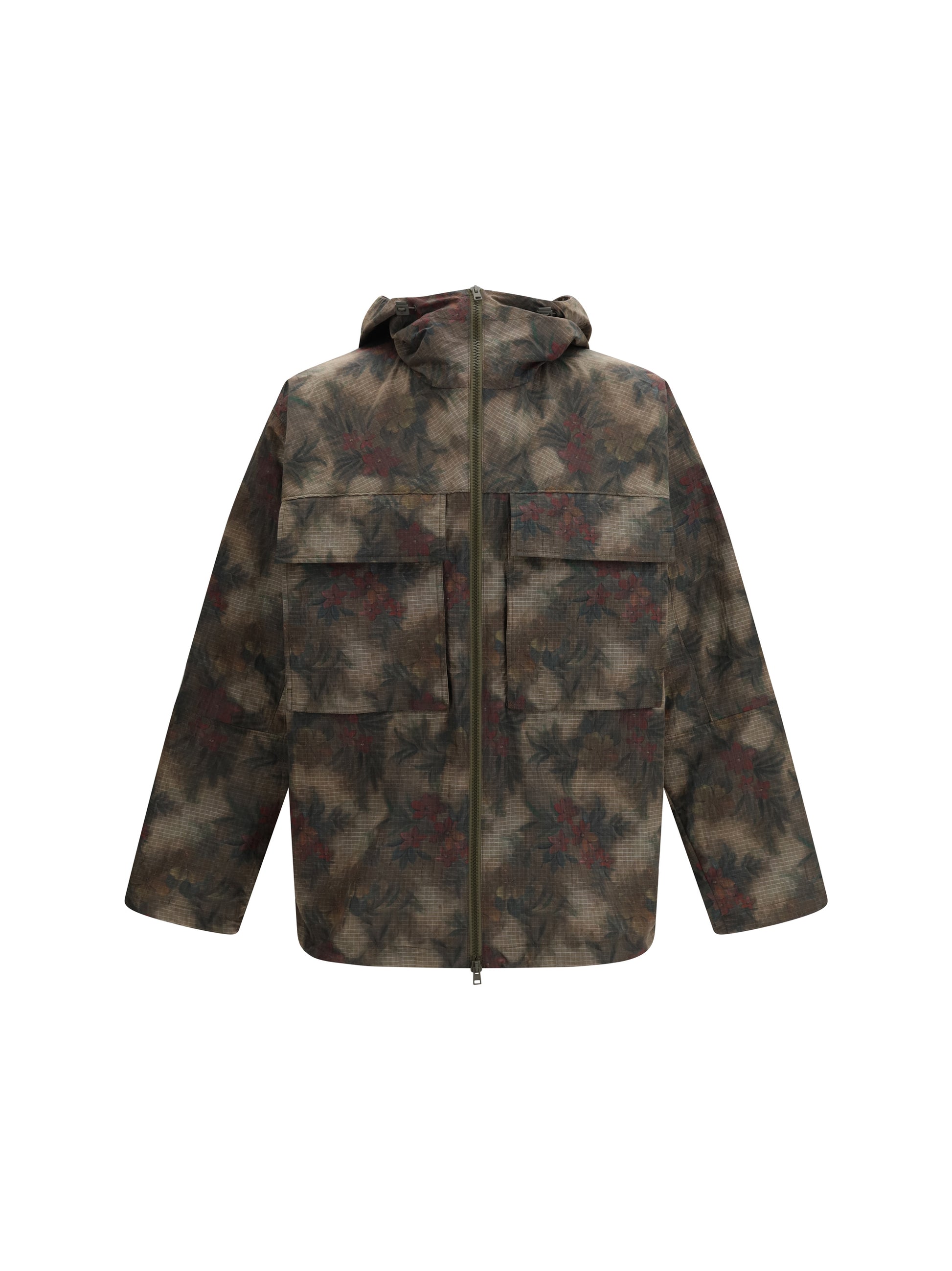 Herno Men Ripstop Parka With Tropical Pattern HERNO