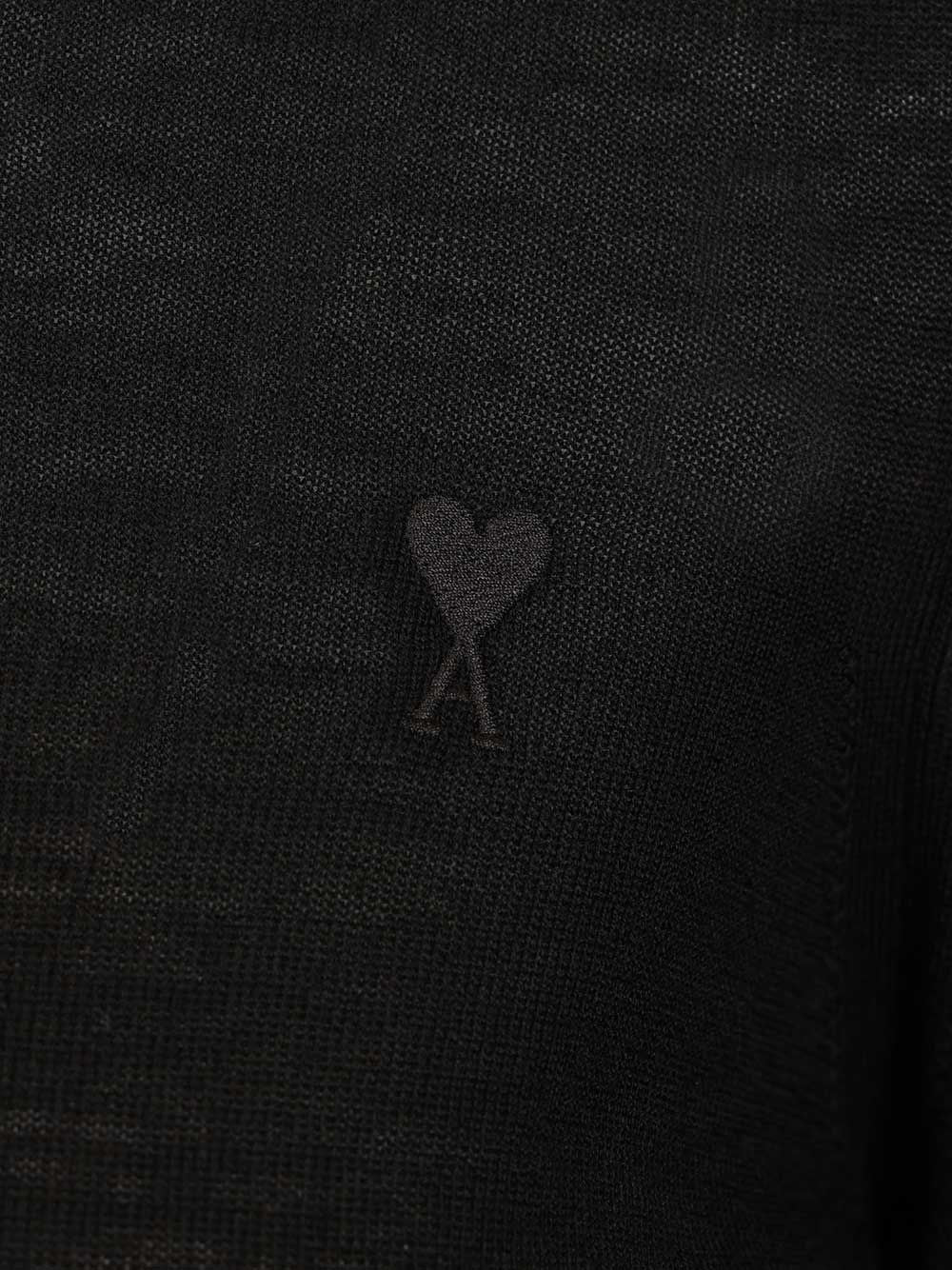 Ami Women Quota -Crewneck Sweater With Contrasted Ami De Coeur AMI PARIS