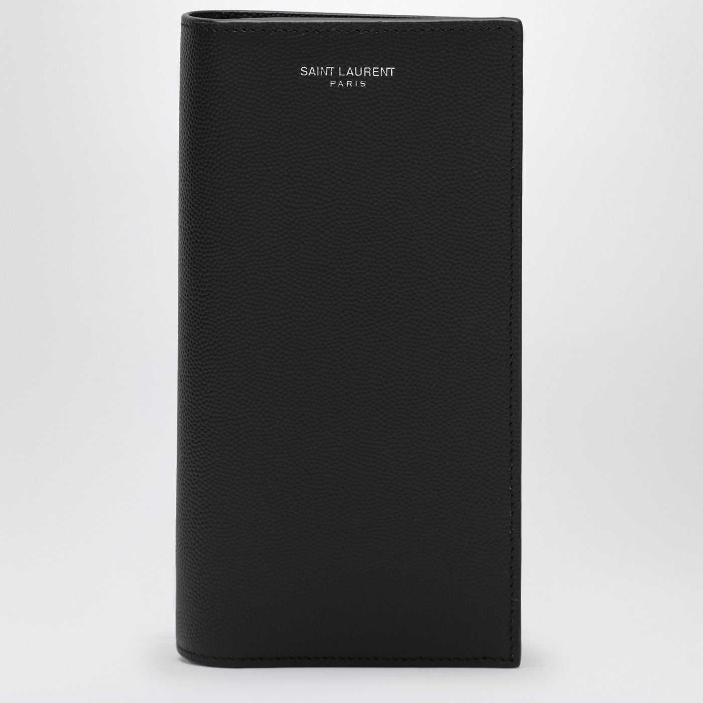 Saint Laurent Black Continental Wallet In Pebbled Leather Men SAINT LAURENT