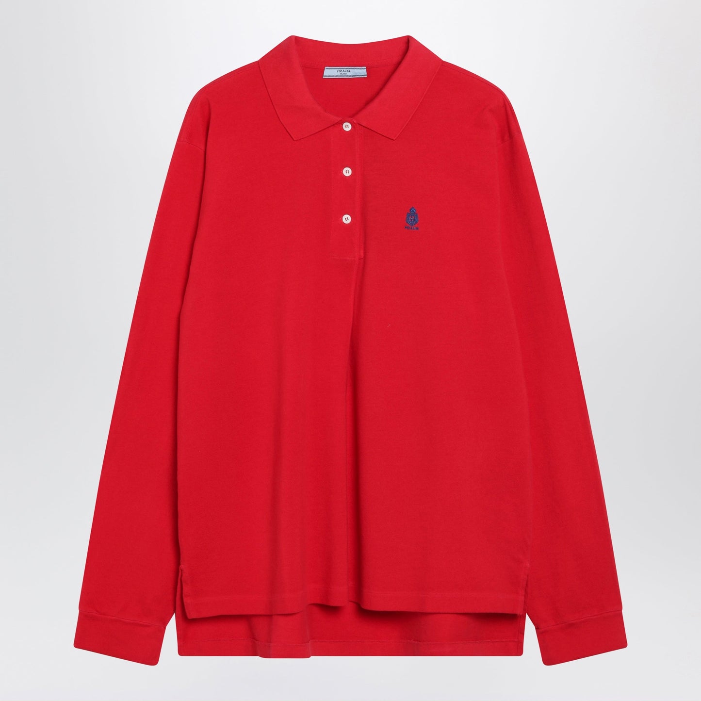 Prada Red Cotton Pique Polo Women PRADA