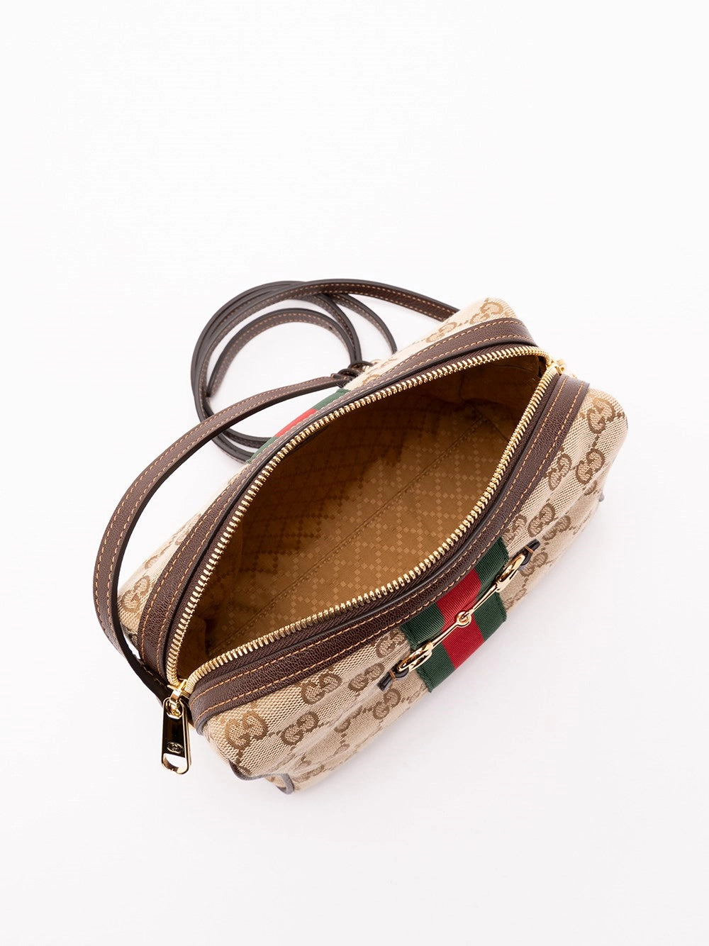 Gucci Women Horsebit Web Crossbody Bag GUCCI