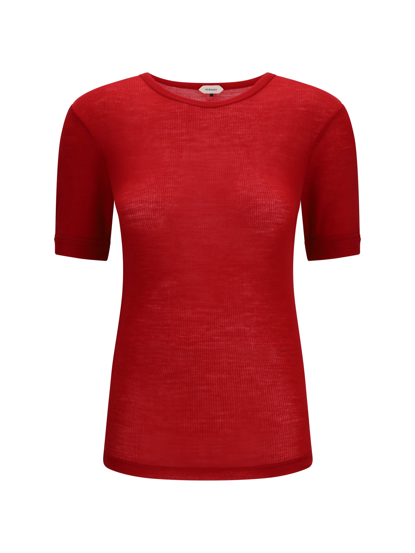 Versace Women Ribbed Knit T-Shirt VERSACE