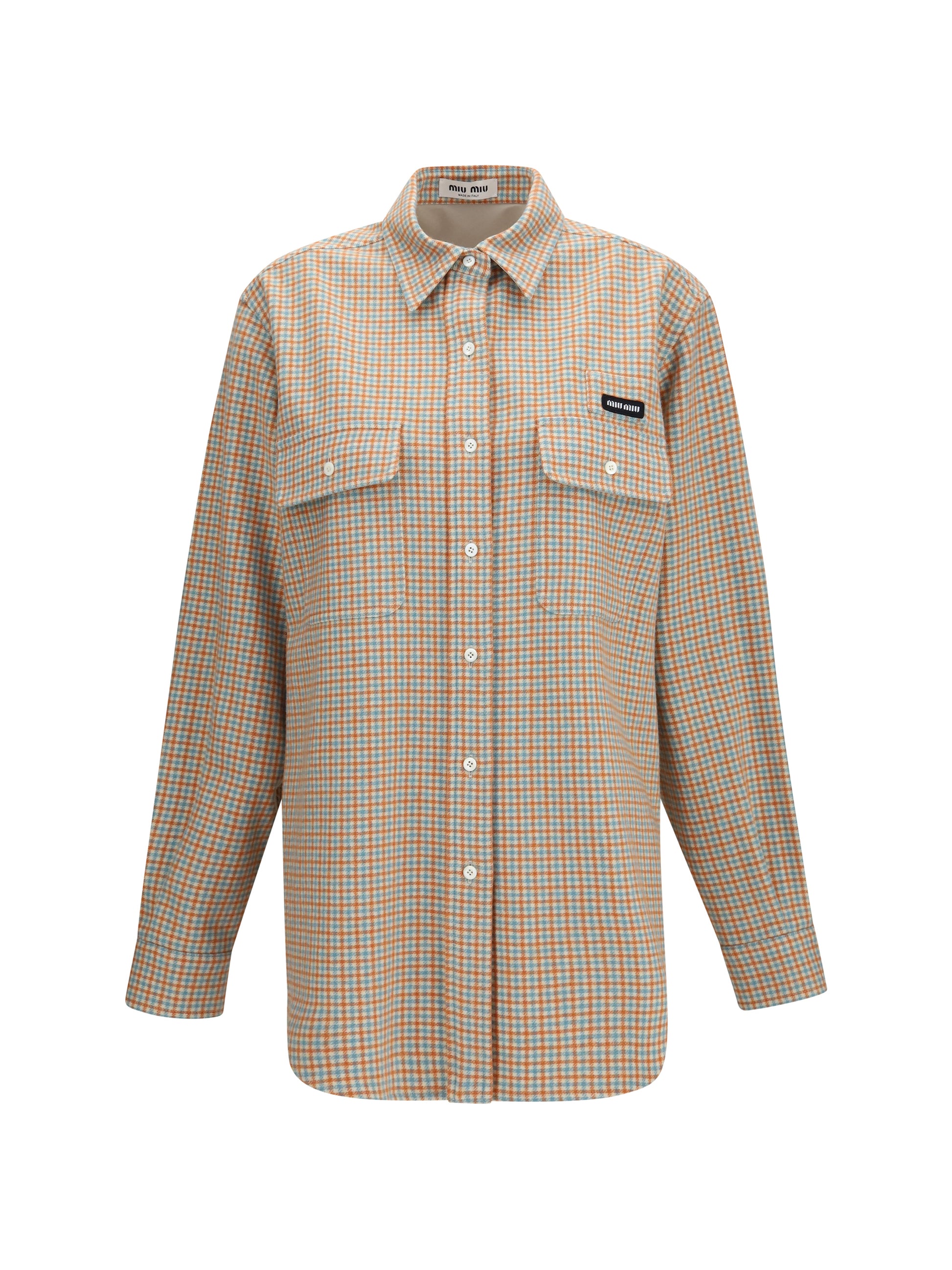 Miu Miu Women Virgin Wool-Blend Shirt MIU MIU