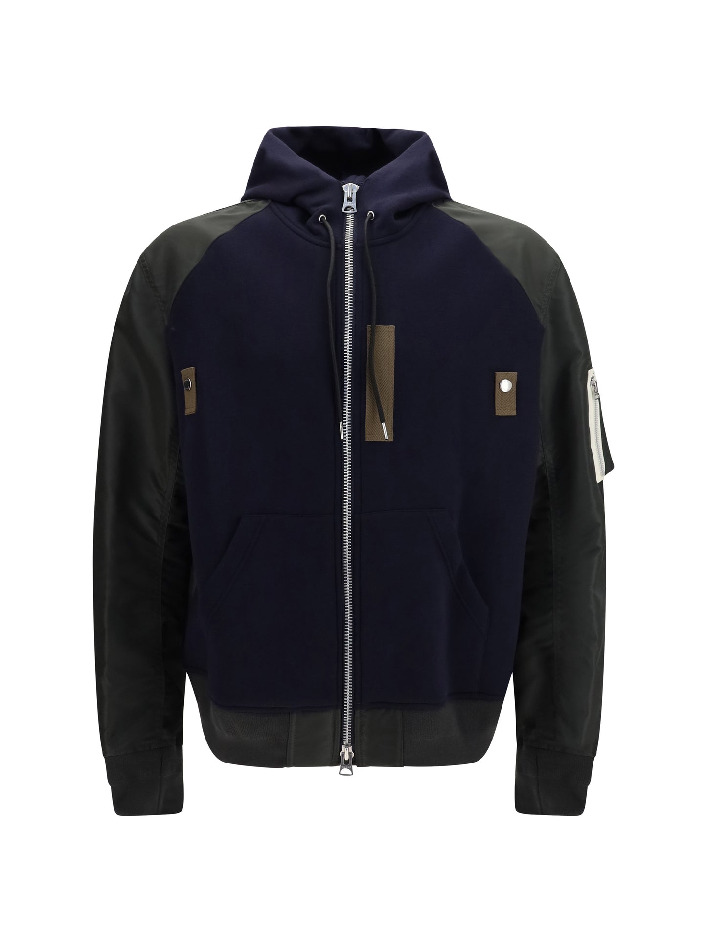 Sacai Men Cotton Blend And Twill Hoodie SACAI