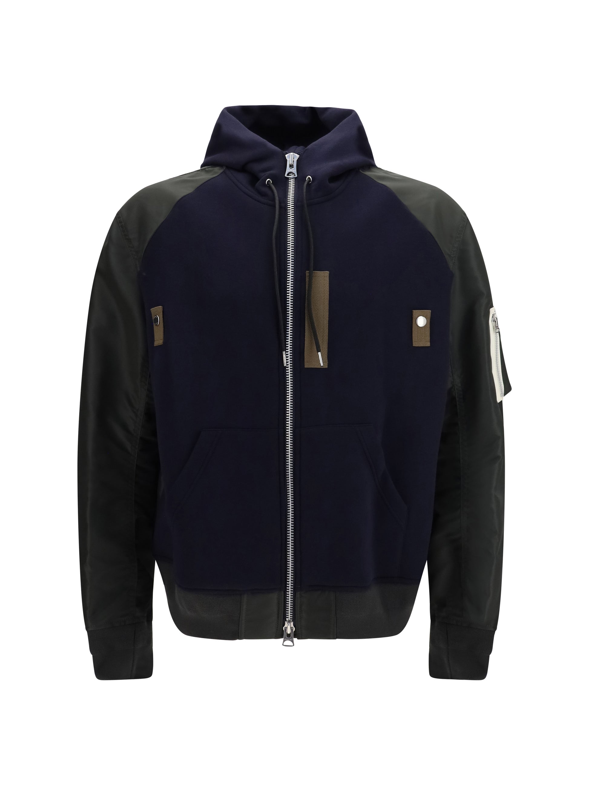 Sacai Men Cotton Blend And Twill Hoodie SACAI