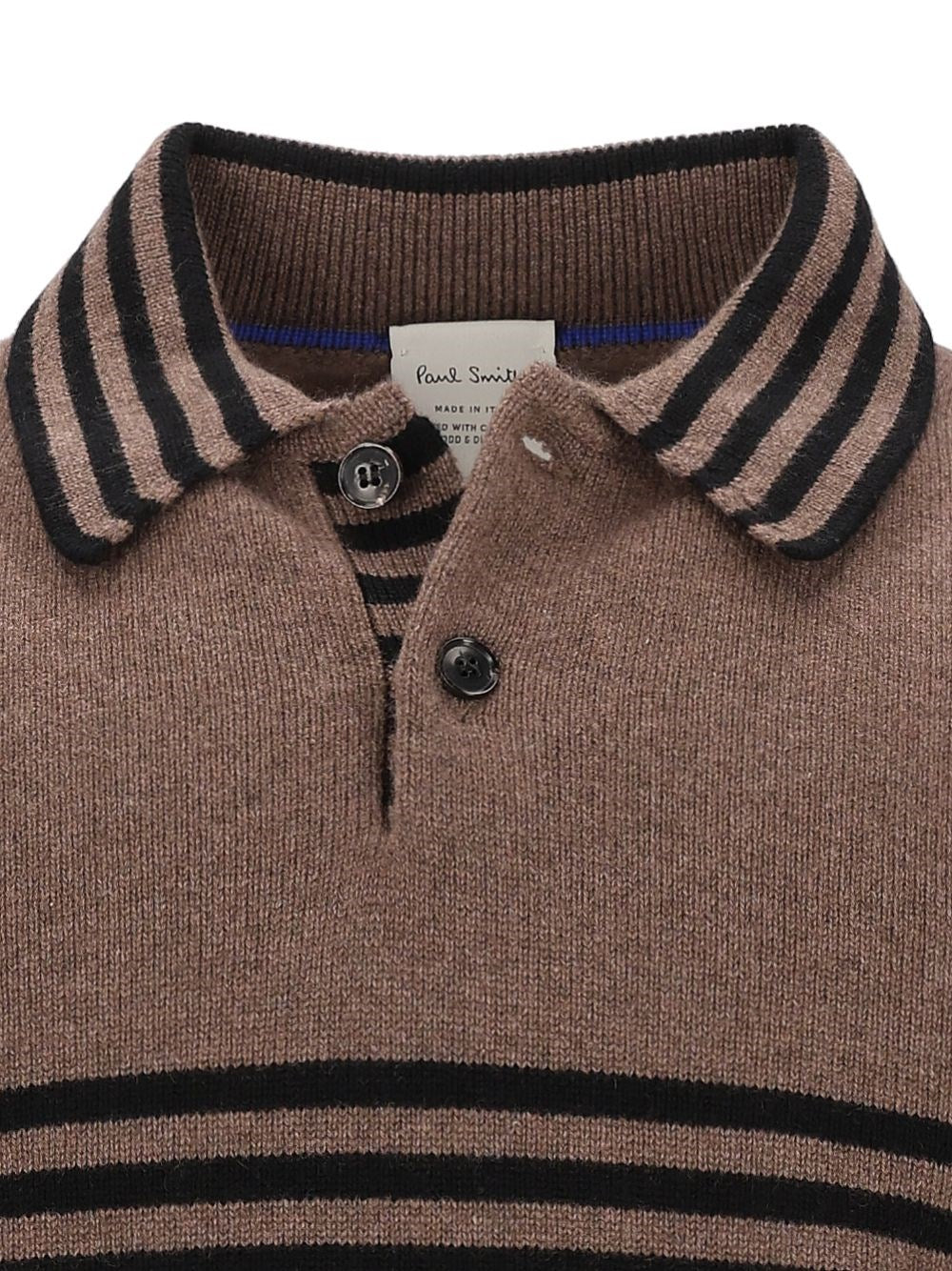Paul Smith Men Striped Cashmere Polo Sweater PAUL SMITH