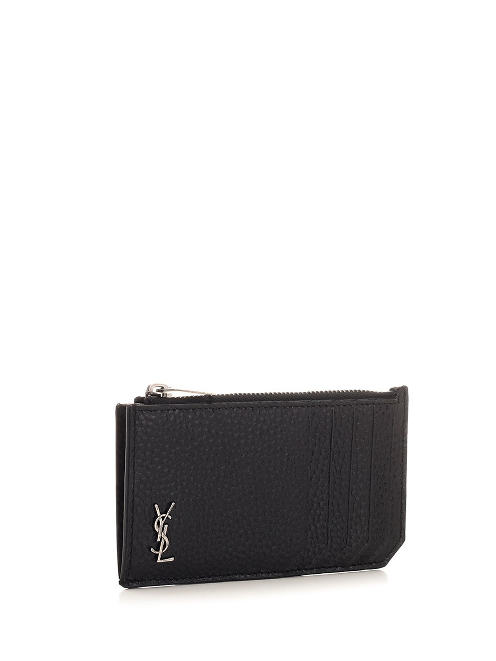 Saint Laurent Men Grained Leather Card Case SAINT LAURENT