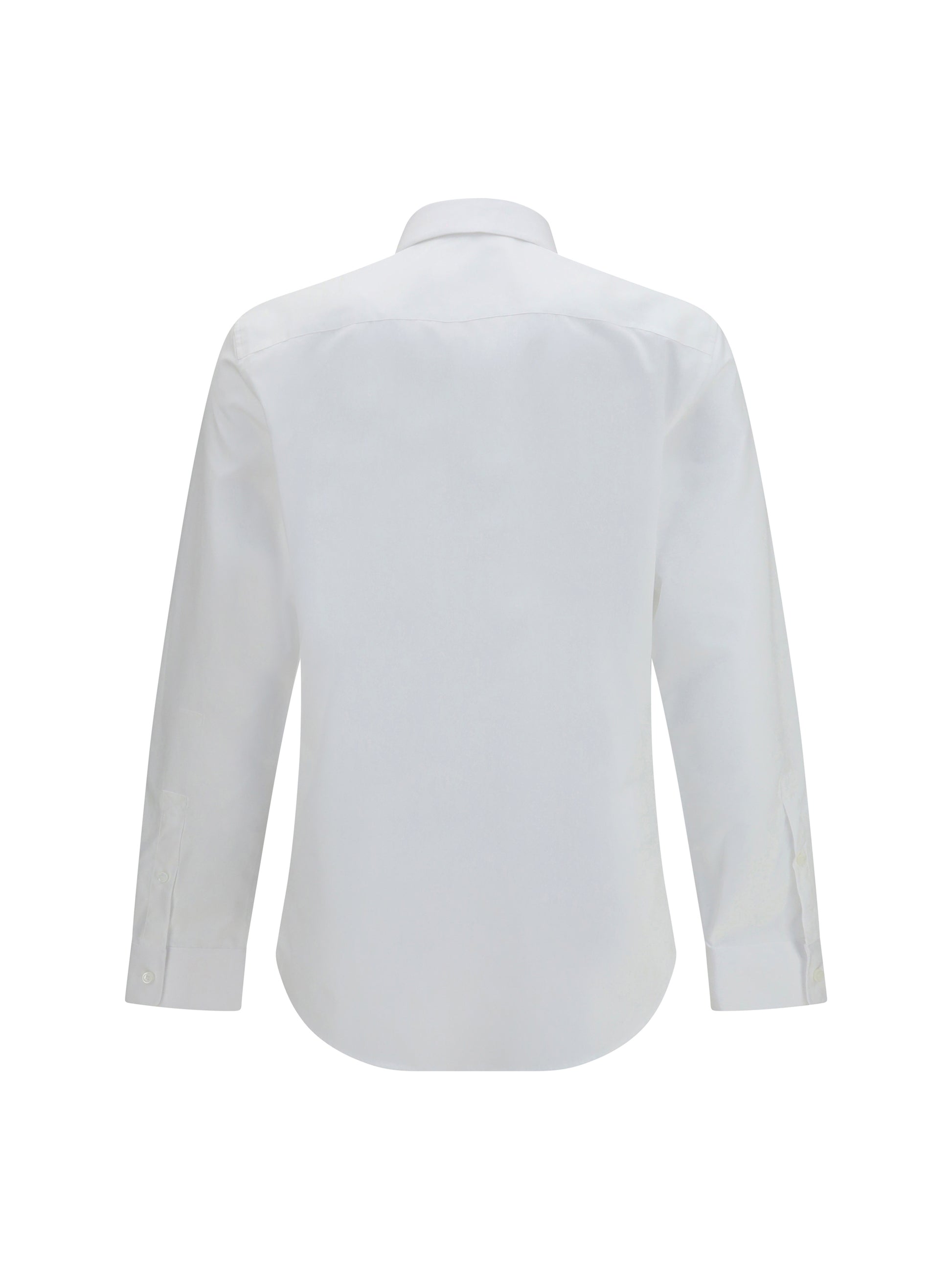 Burberry Men Cotton Shirt With Check Trims BURBERRY