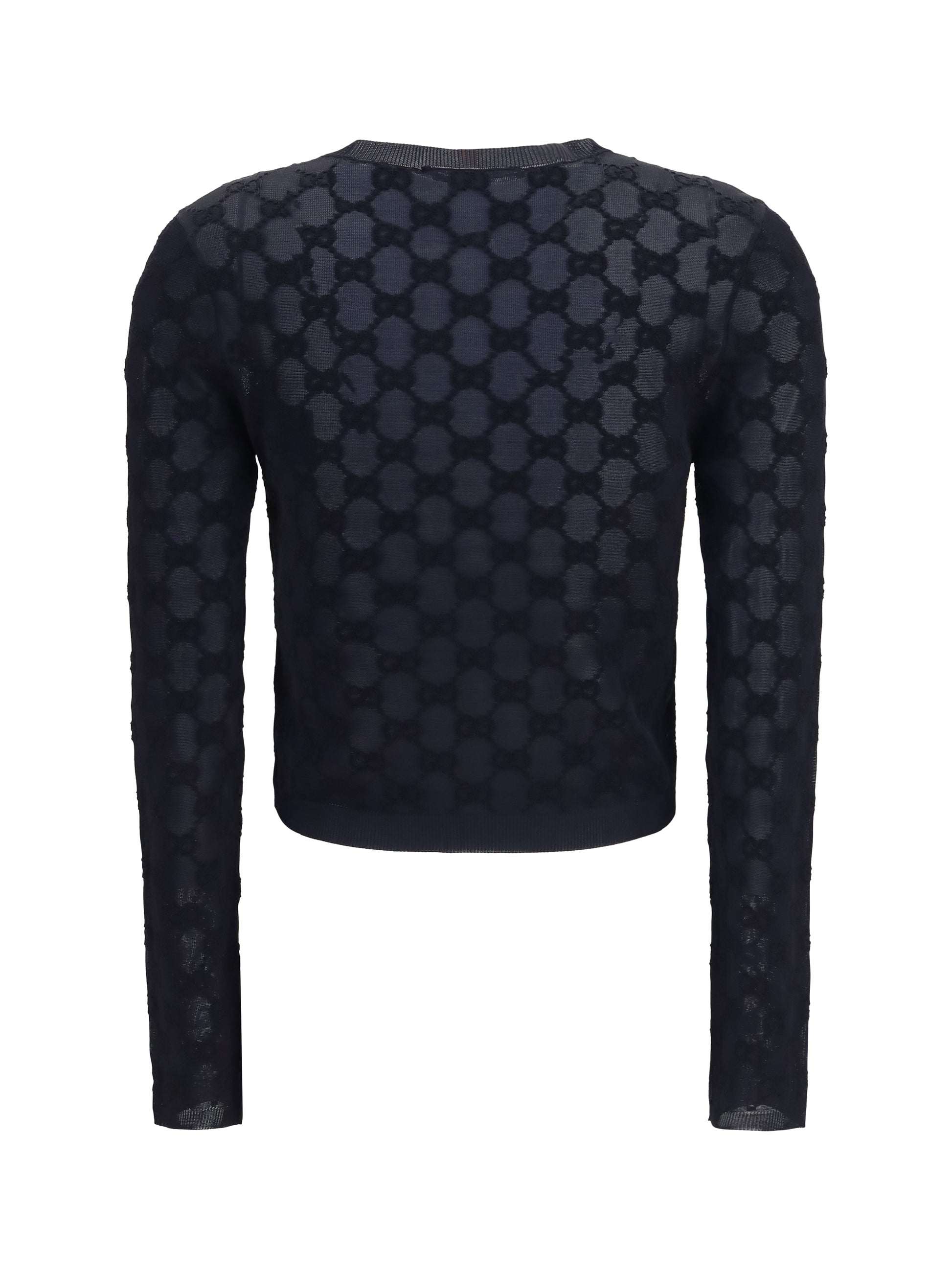 Gucci Women Gg All-Over Viscose Crepe Cardigan GUCCI