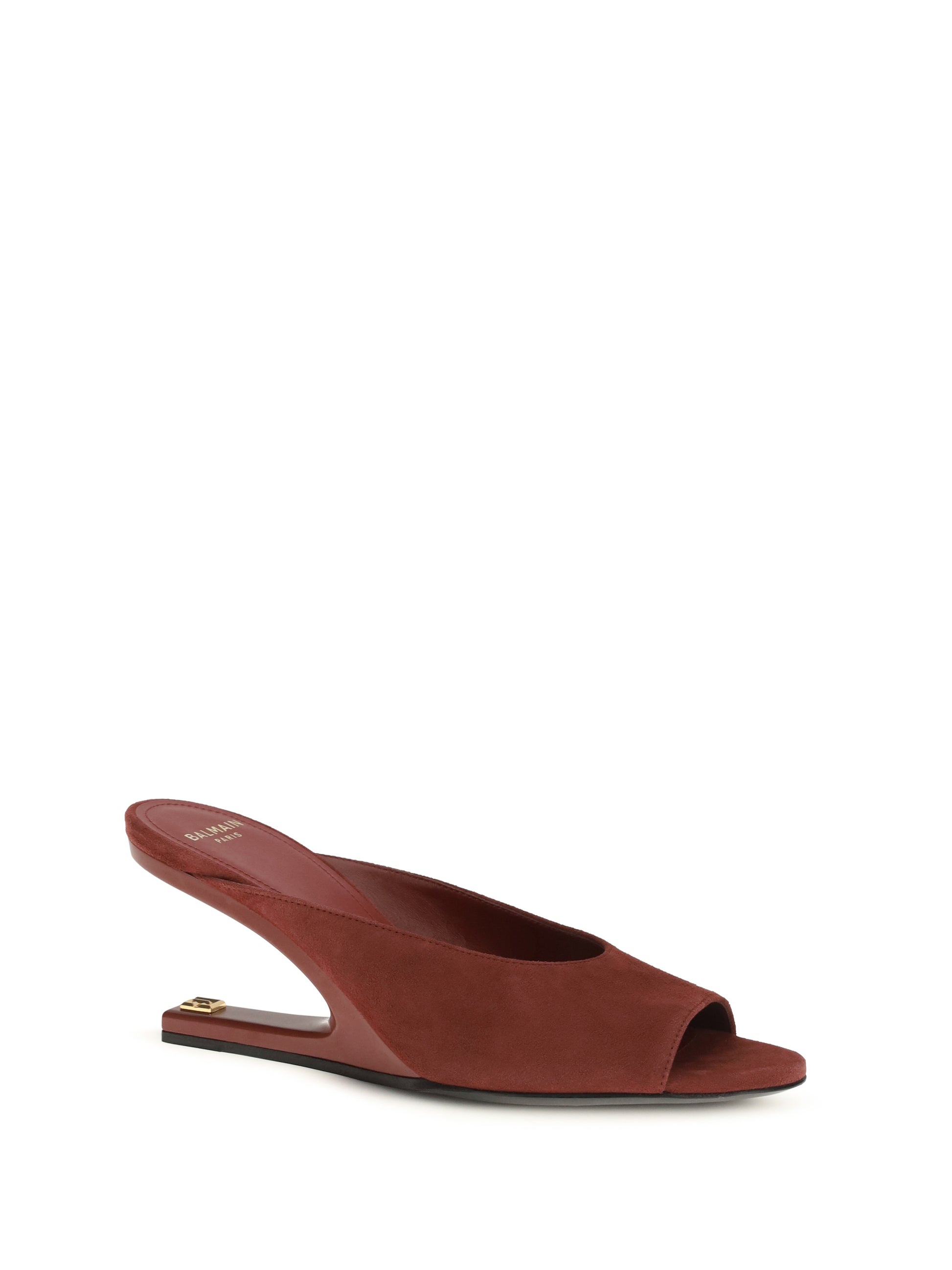 Balmain Women Suede Open-Toe Mules BALMAIN