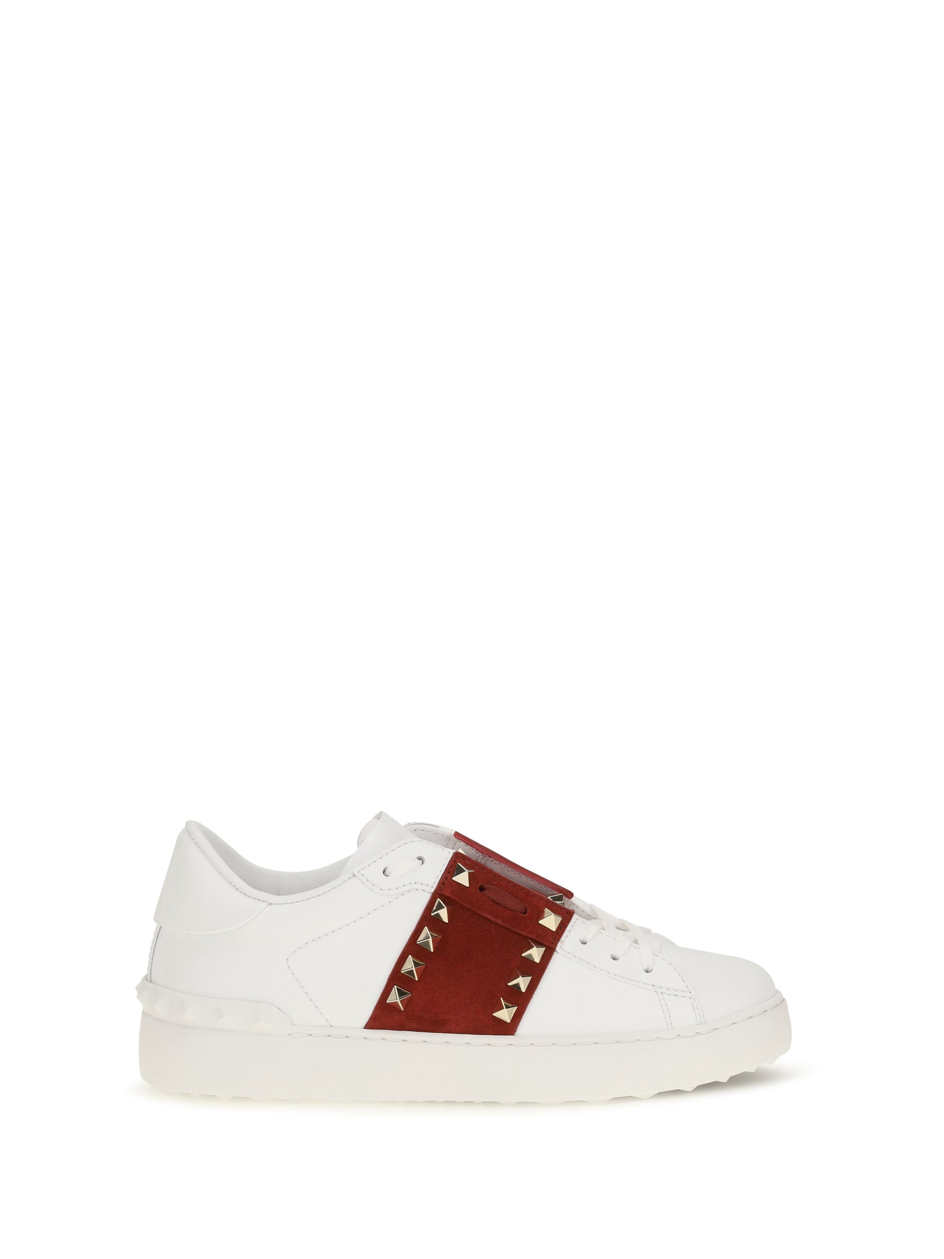 Valentino Garavani Women Rockstud Untitled Sneakers With Suede Band VALENTINO GARAVANI