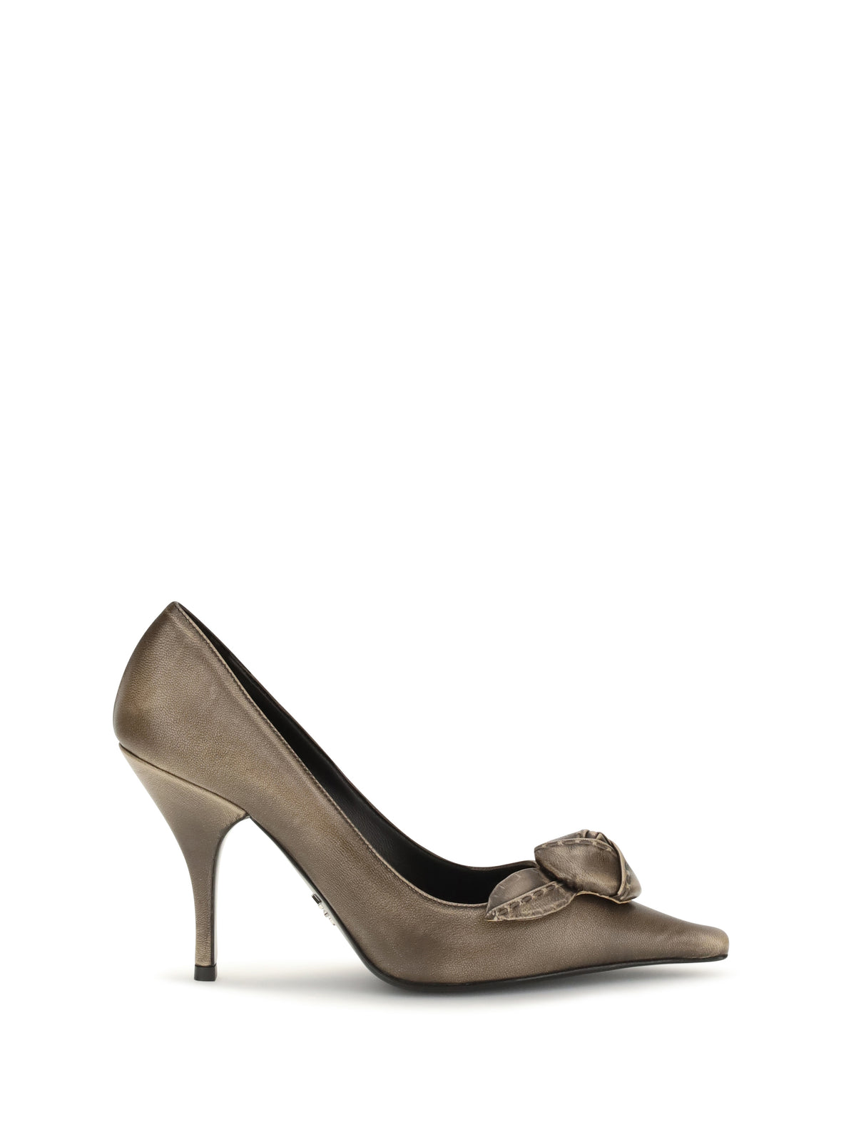 Prada Women Leather Pumps With Rose Appliqué PRADA