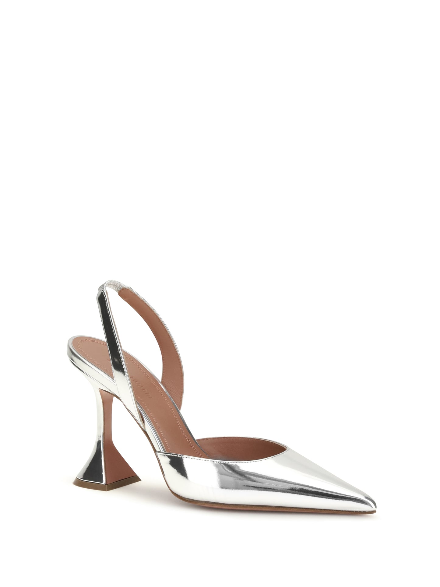 Amina Muaddi Women Holli Mirror-Finish Slingback Pumps AMINA MUADDI