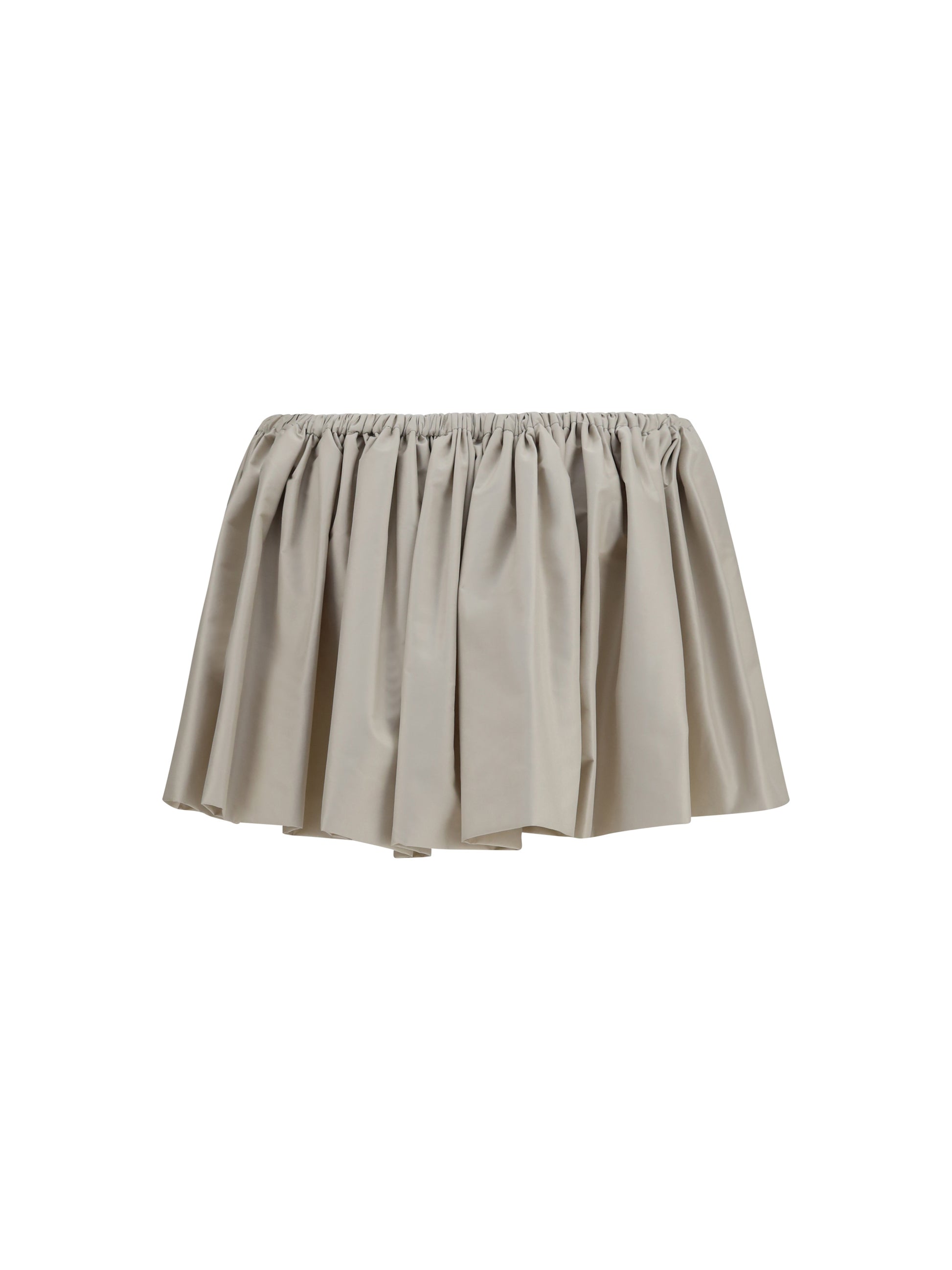Miu Miu Women Ruffled Mini Skirt With Drawstring MIU MIU