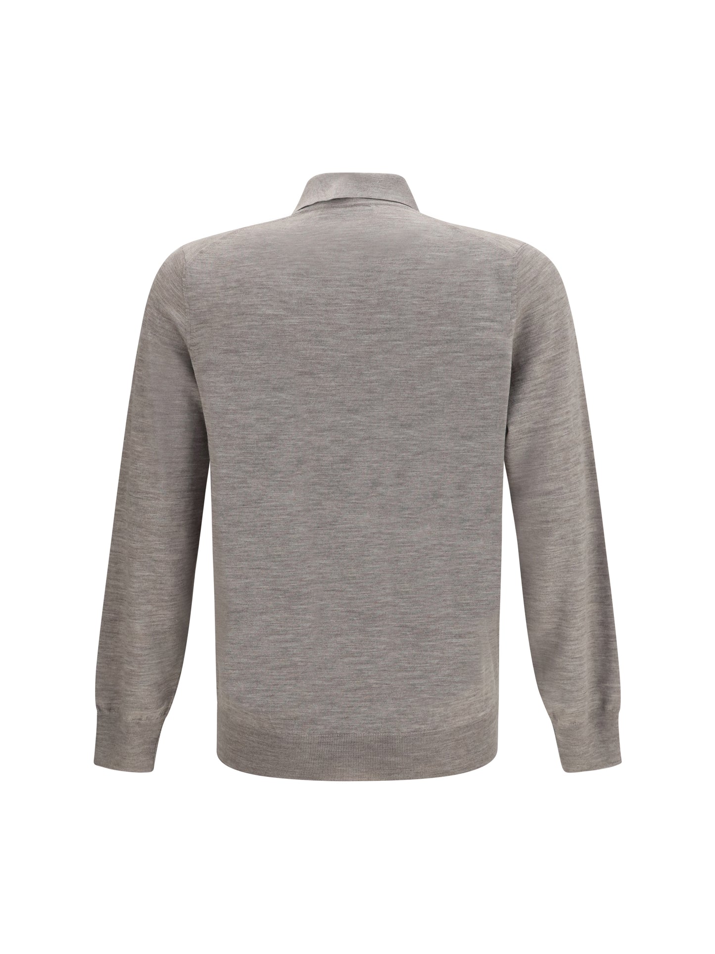 Brunello Cucinelli Men Virgin Wool Polo Sweater BRUNELLO CUCINELLI