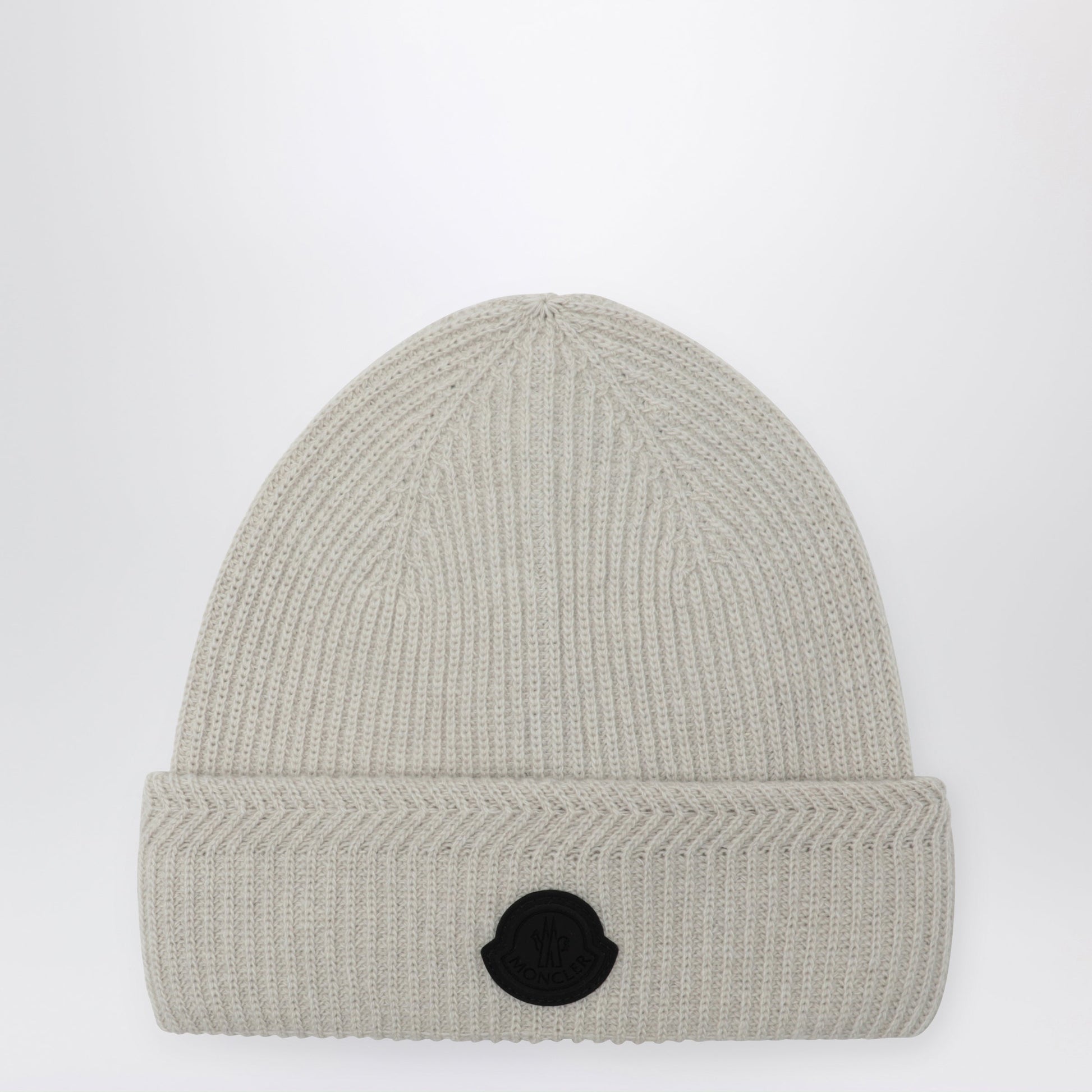 Moncler White Beanie In Wool And Cashmere Men MONCLER